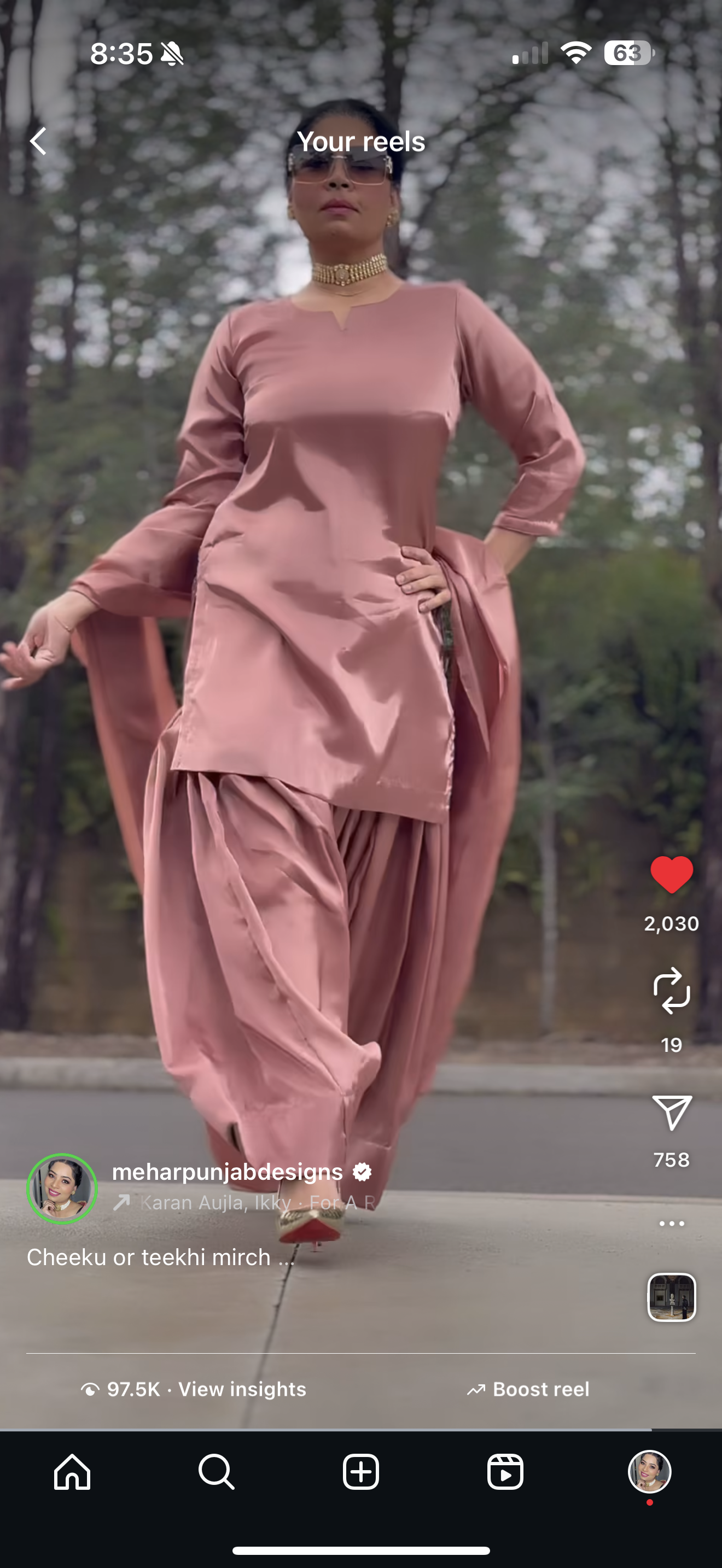 brown farshi salwar suit
