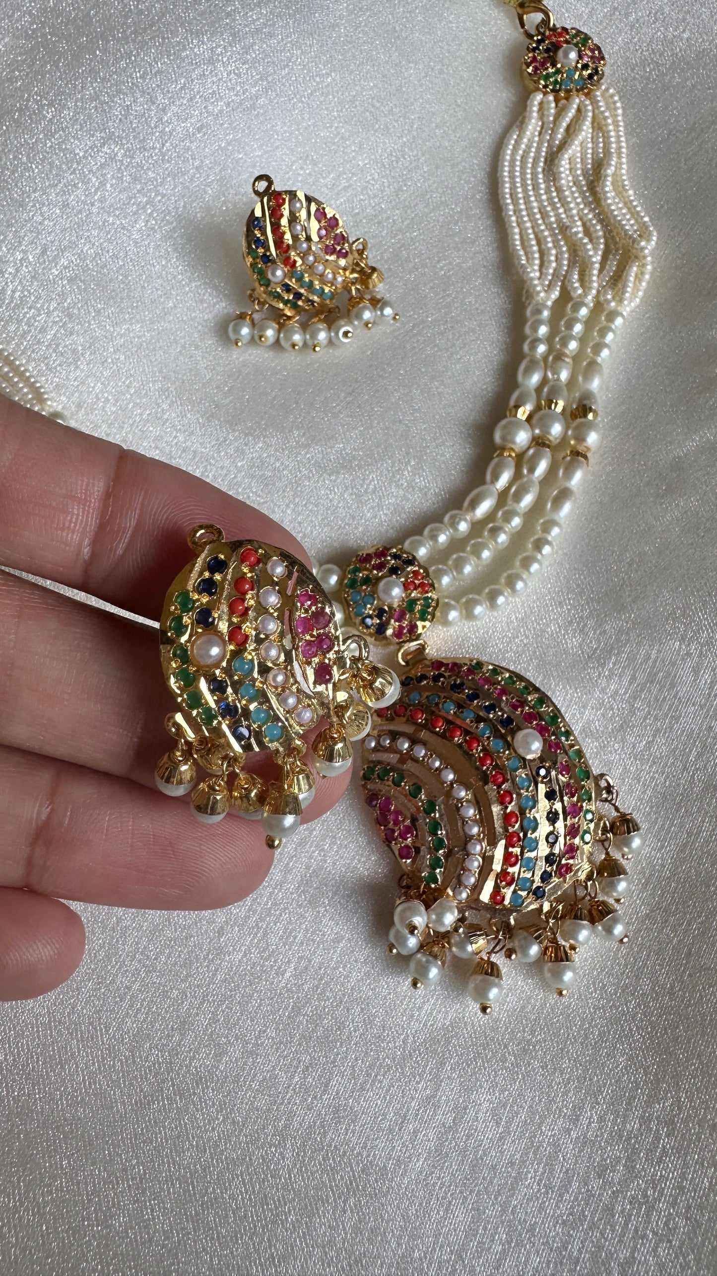 Real jadau gold plated necklace