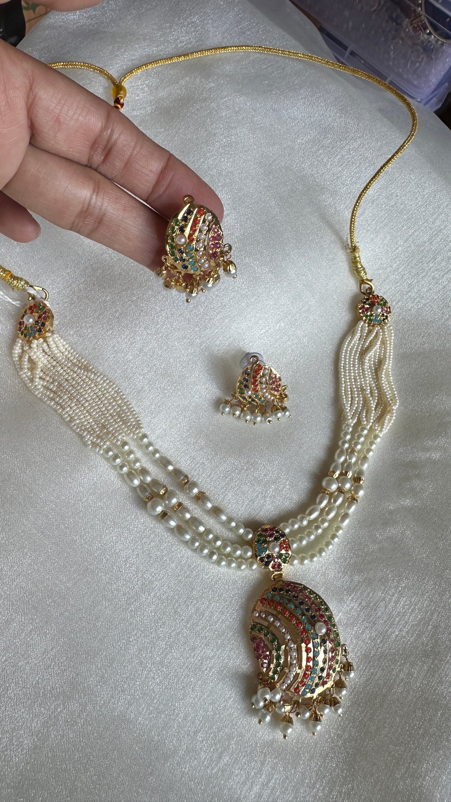 Real jadau gold plated necklace