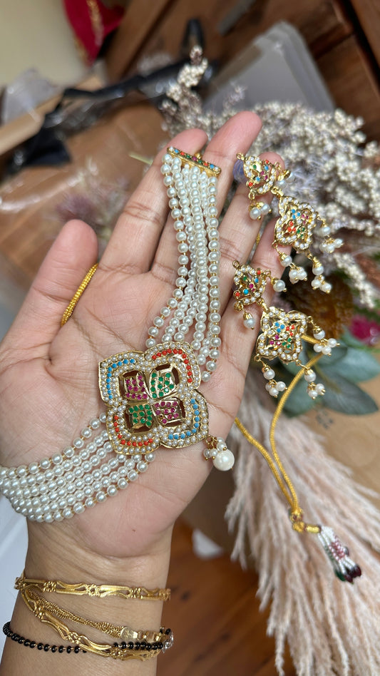Real jadau gold plated choker