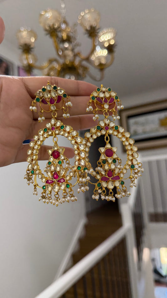 Pachi Kundan earrings