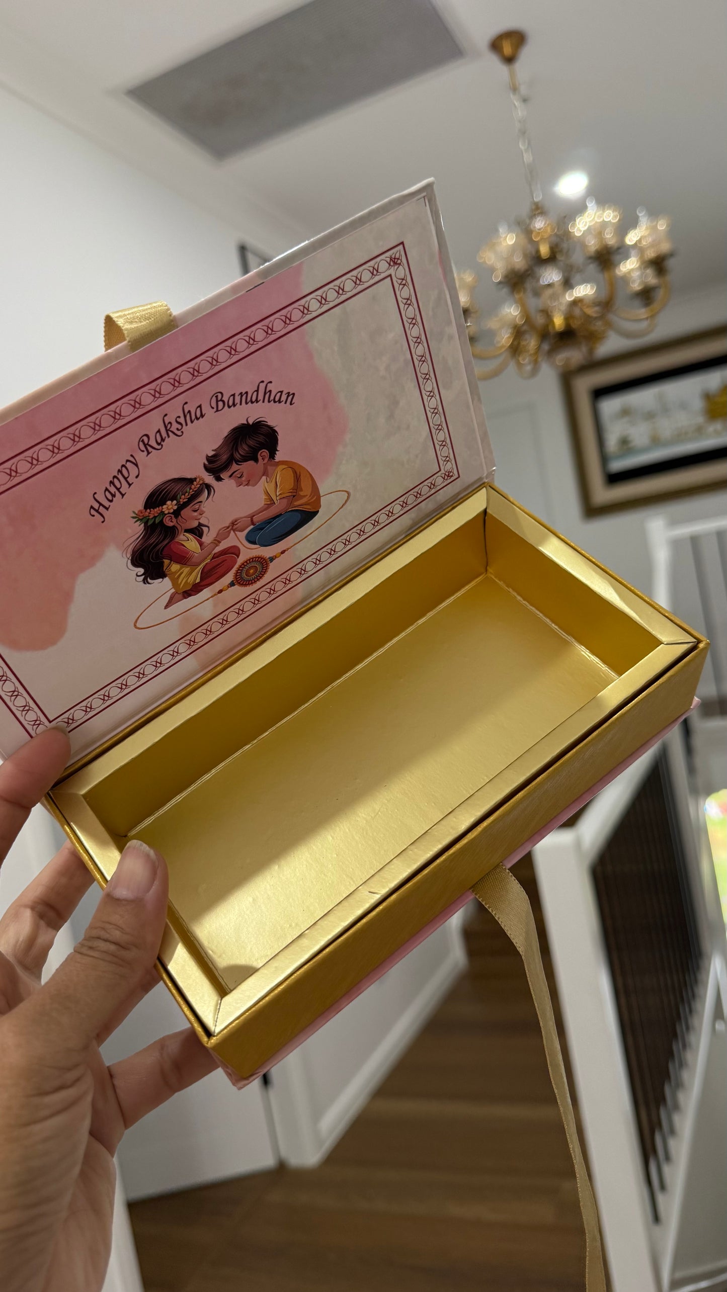 Rakhi gift hamper empty