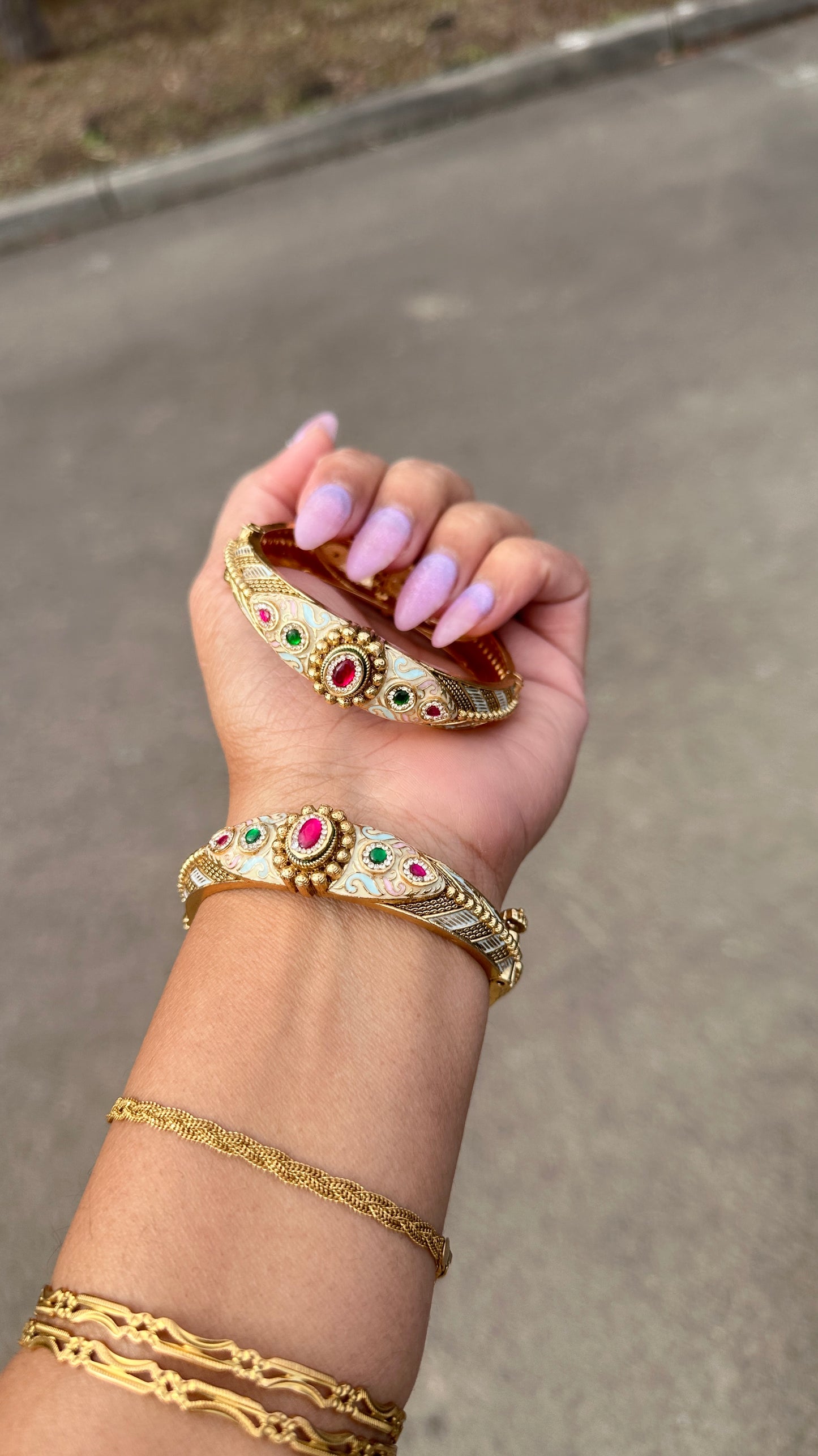 antique Gold look kangan sandookh collection design no 13