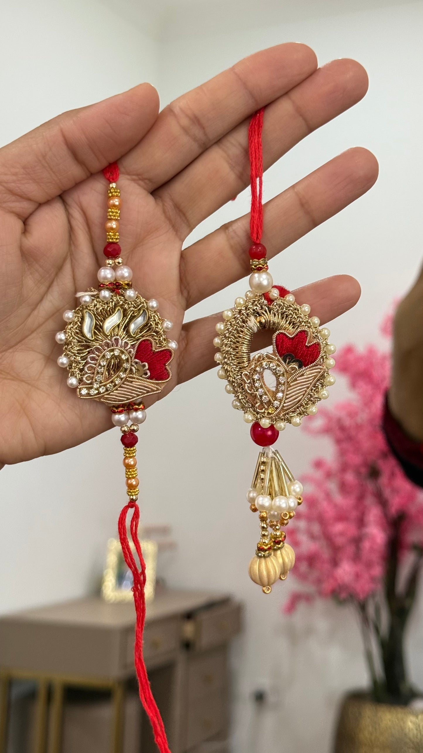 Premium Rakhi for Bhabi and Brother Combo