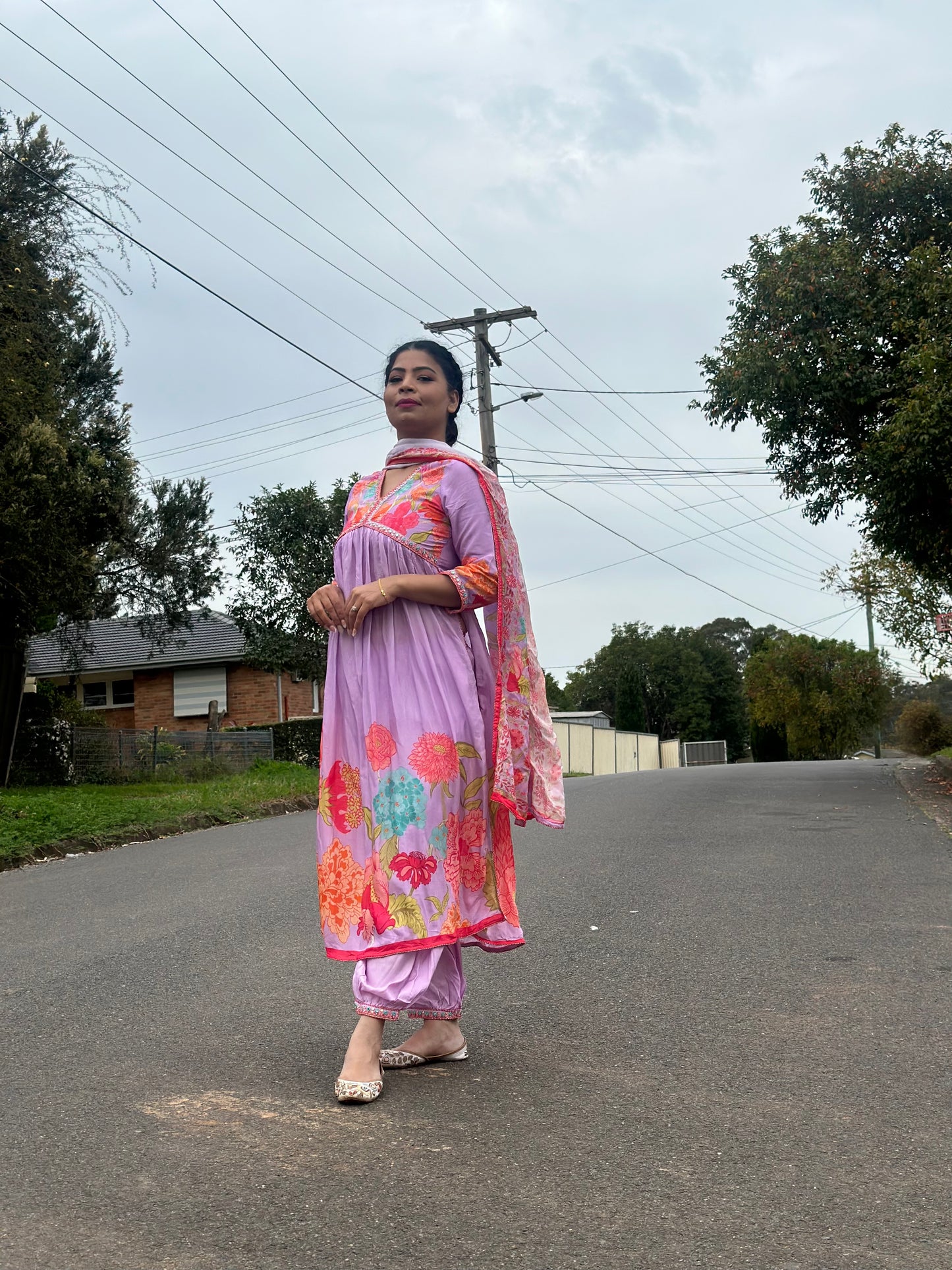 muslin Cotton alia cut style outfit