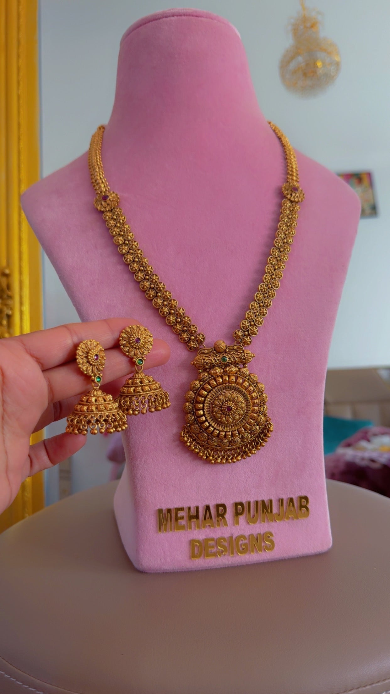 Antique Look Raani Haar – Traditional Bridal Necklace Set sandookh collection