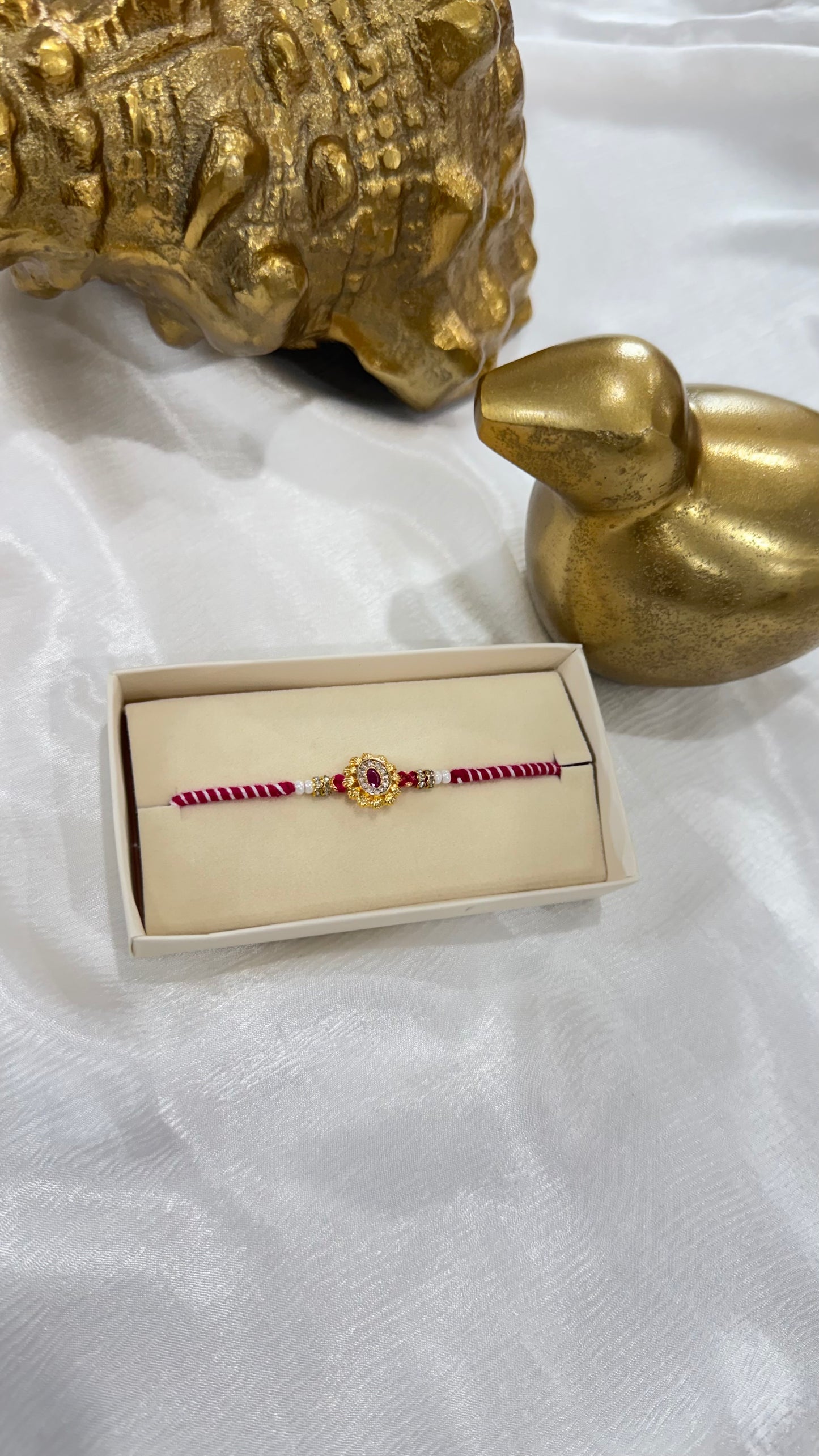 Gold look rakhi