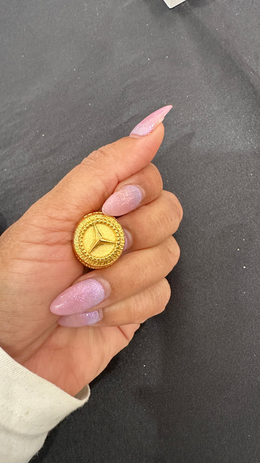 Mens gold look ring