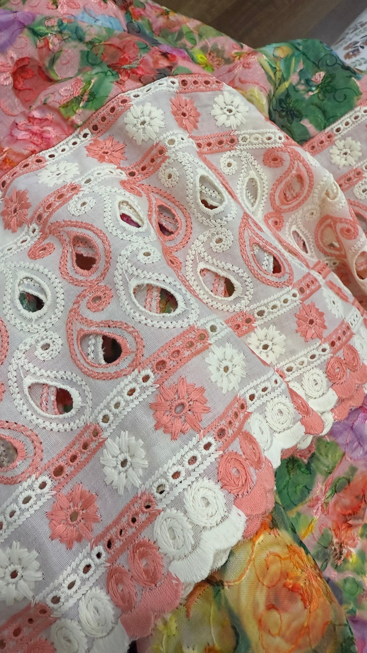 Chikankari Floral Cotton Dress for Women – Summer Wear