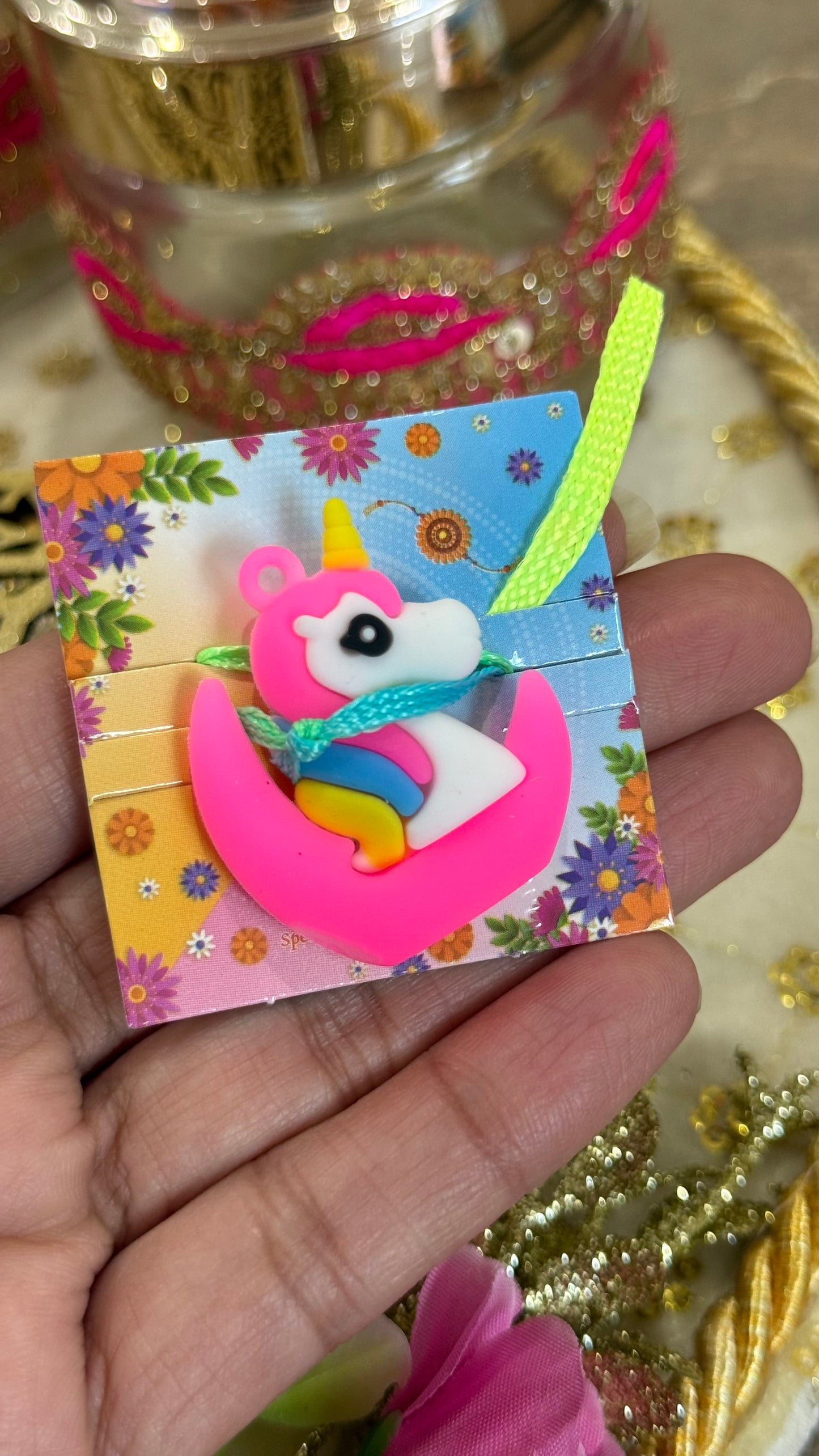 Kids Rakhi unicorn pink