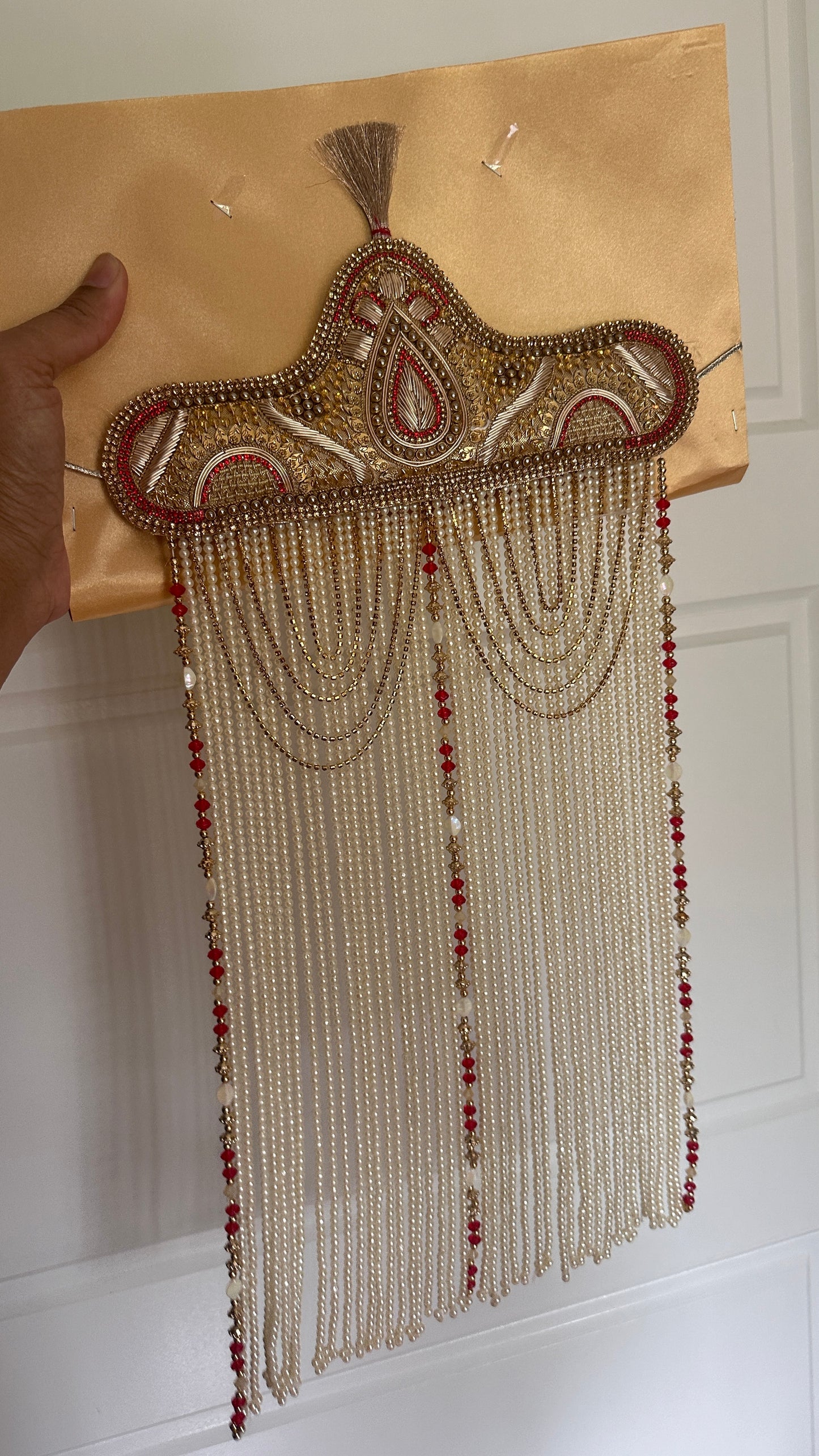 groom head accessory Sehra Indian forehead crown