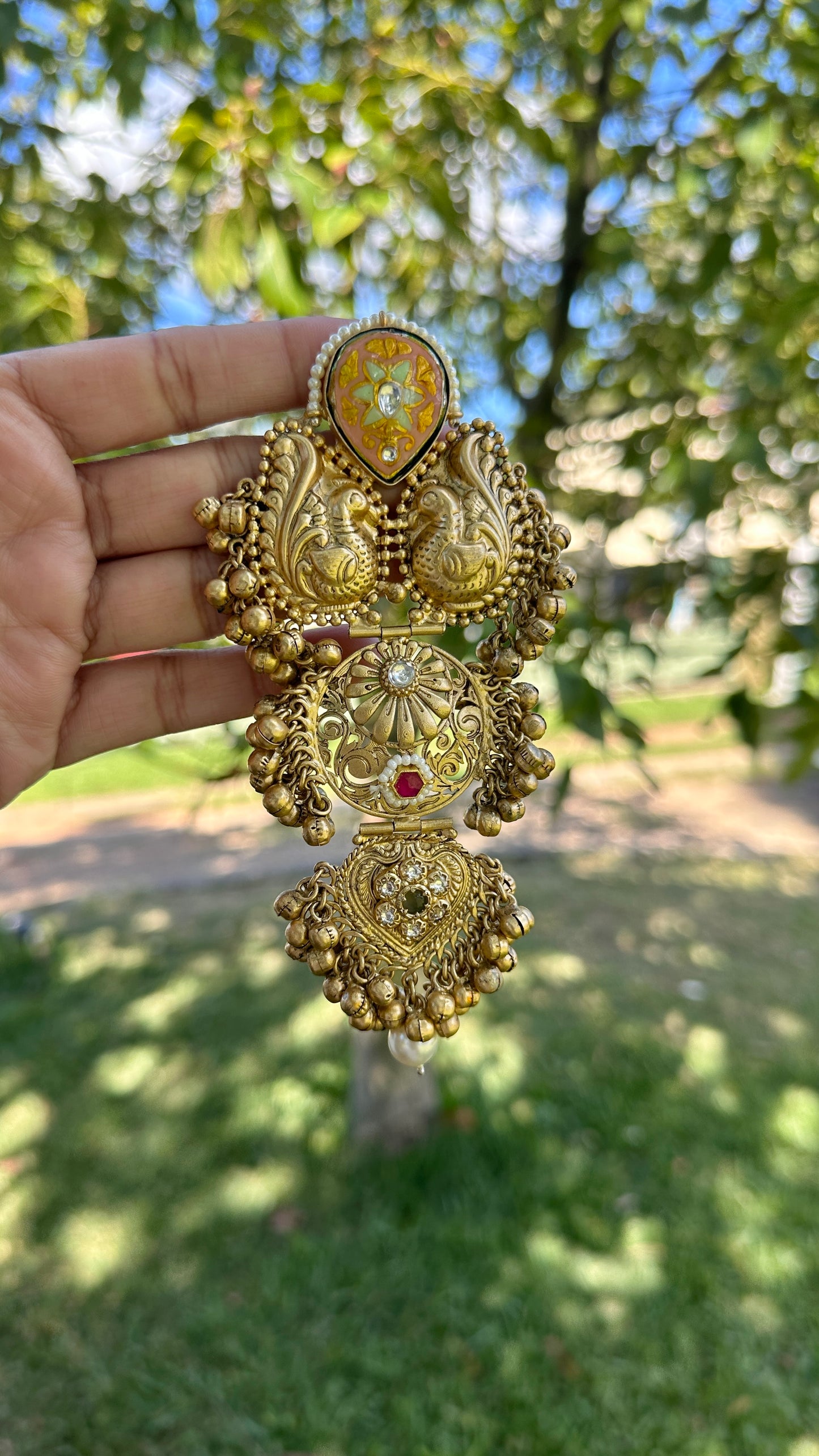 sabyasachi inspired banjara earrings oversized german silver