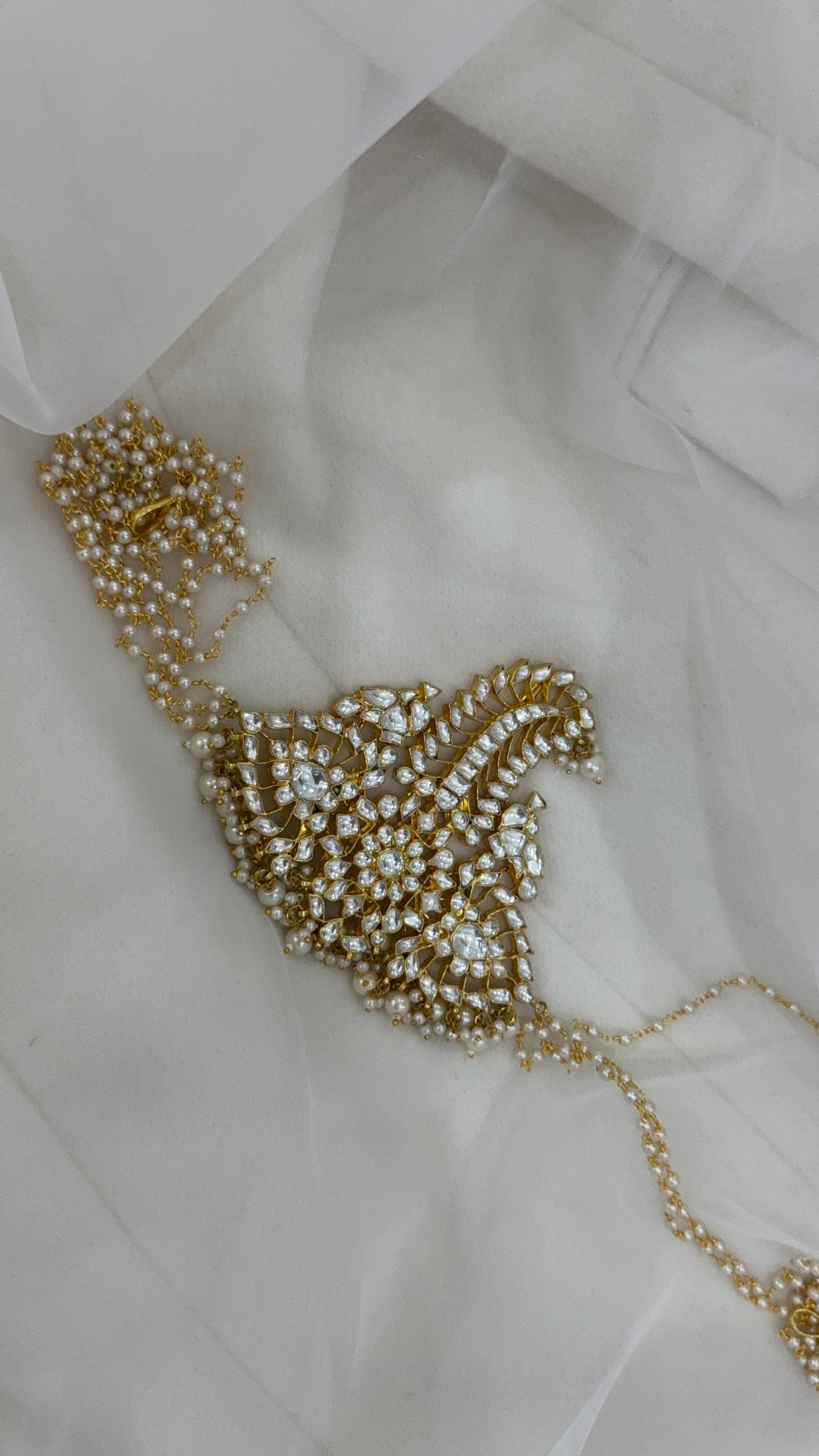 Handcrafted Wedding Kalgi PAchi – Groom/Men Turban Accessory | Gold-Plated | Mehar Punjab Designs