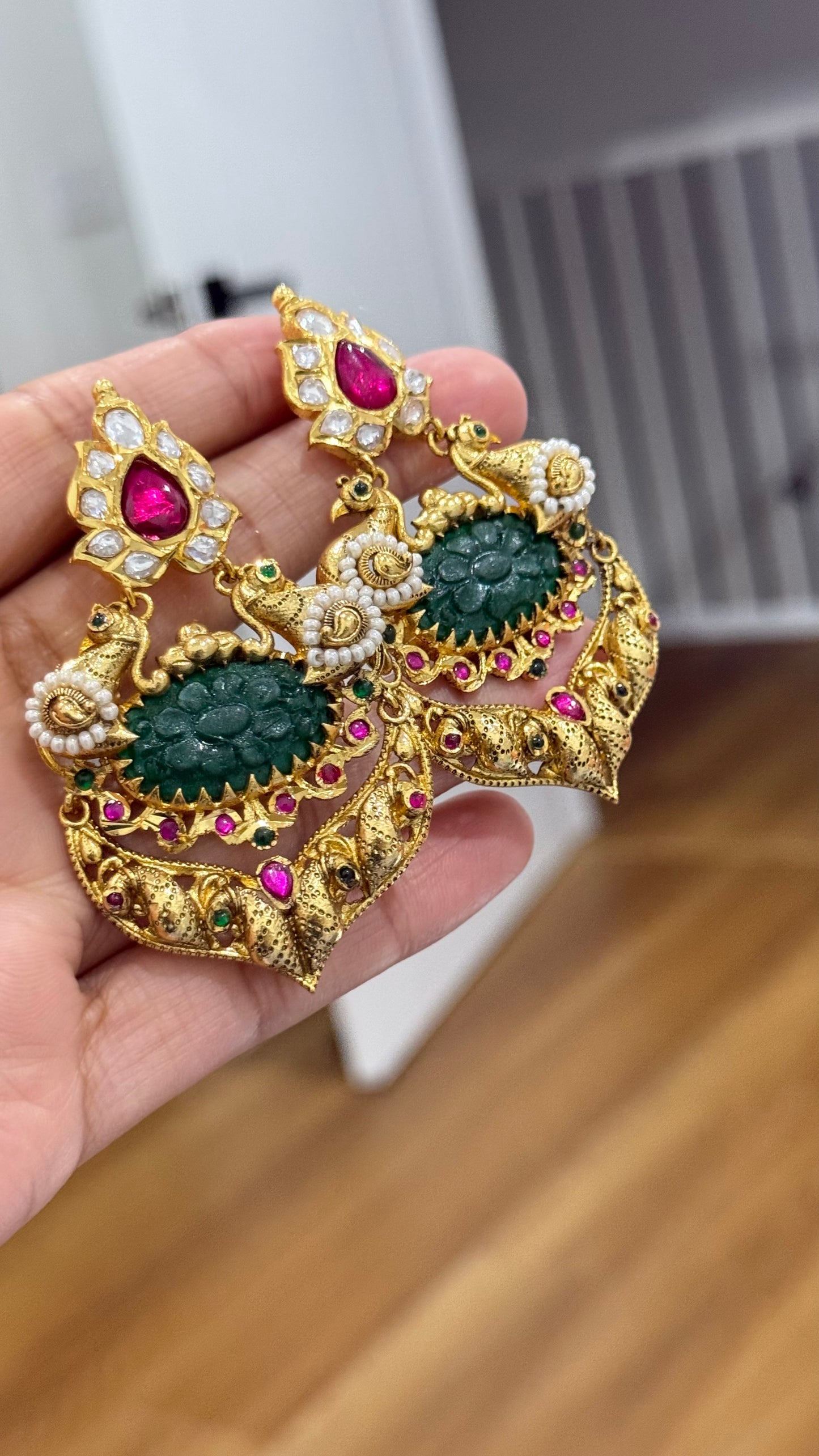 Antique Look Gold Plated Earrings
