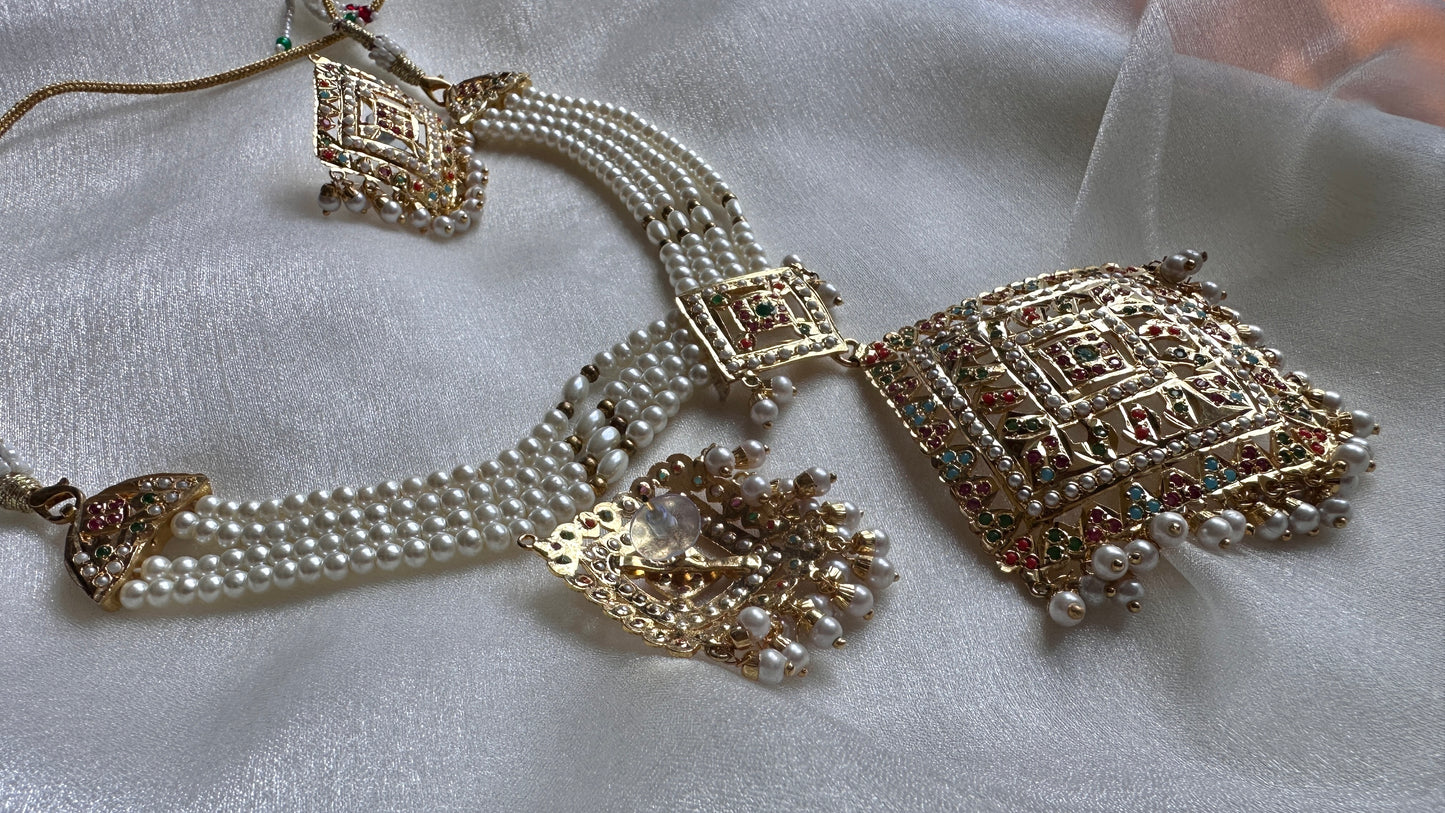 Real jadau gold plated necklace or choker