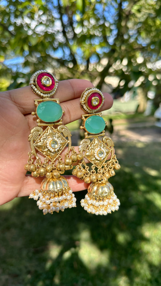 sabyasachi inspired banjara earrings oversized german silver