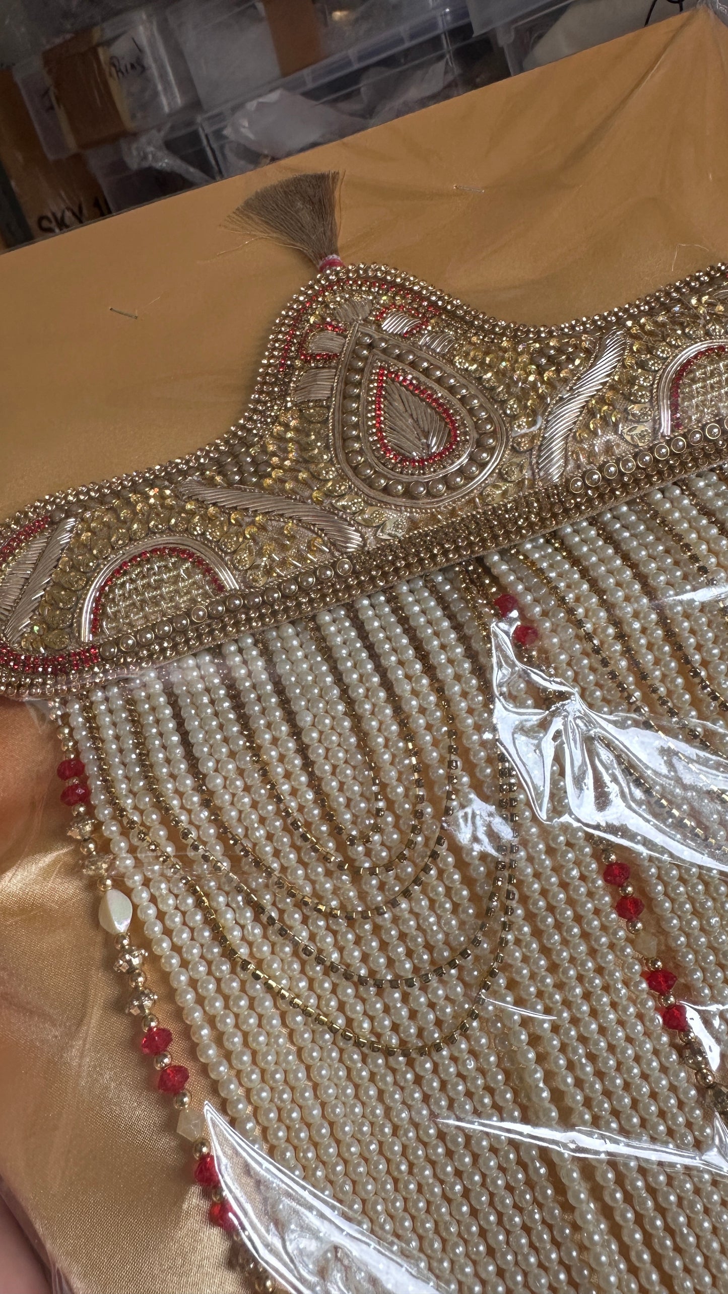 groom head accessory Sehra Indian forehead crown