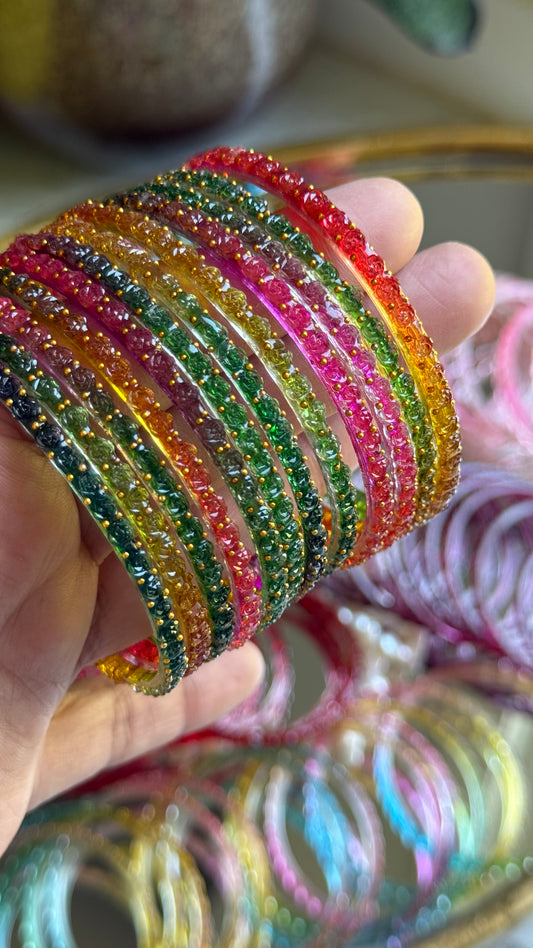 Glass Bangles for Karvachauth multi 2