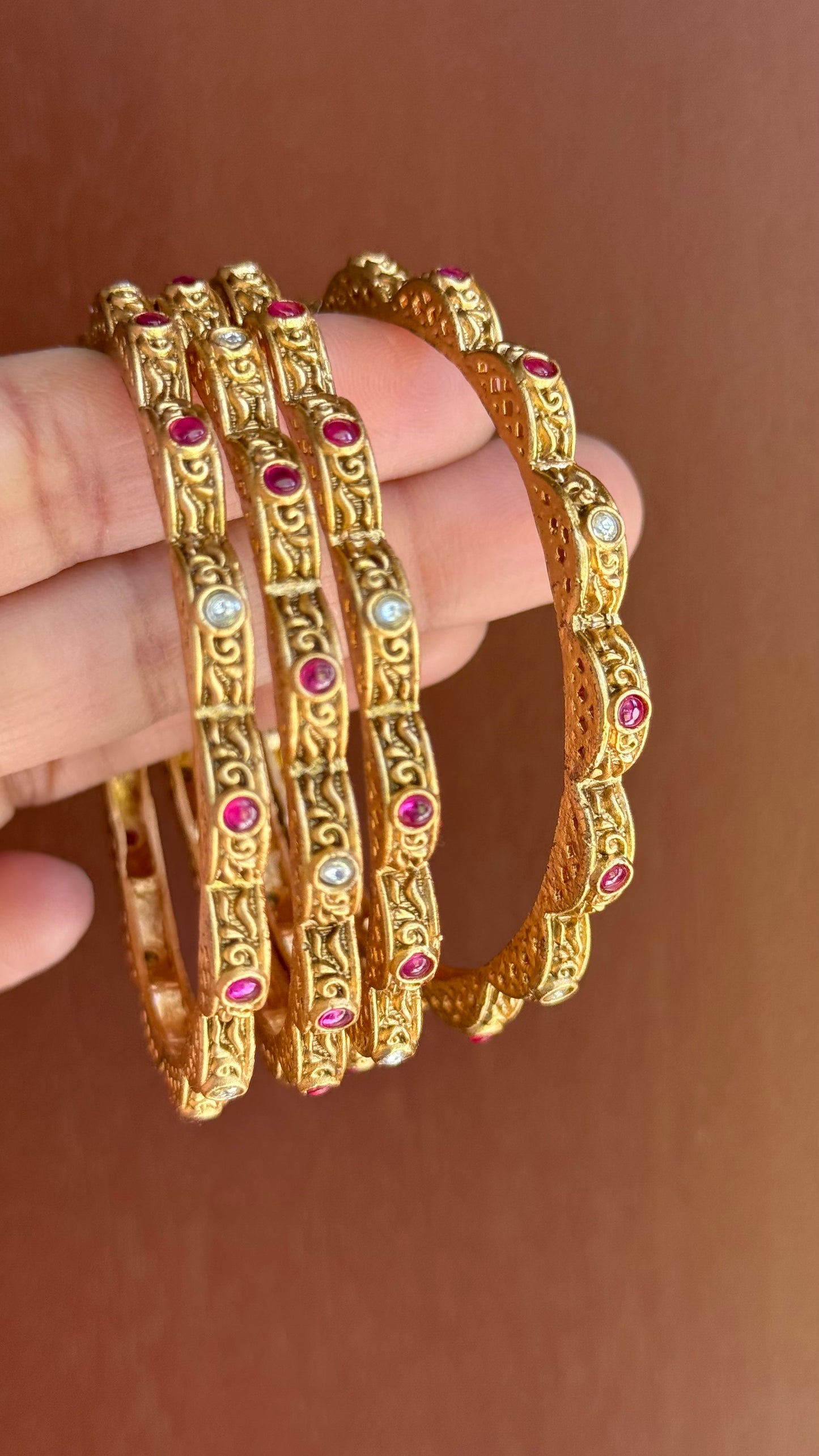antique gold look metal bangle