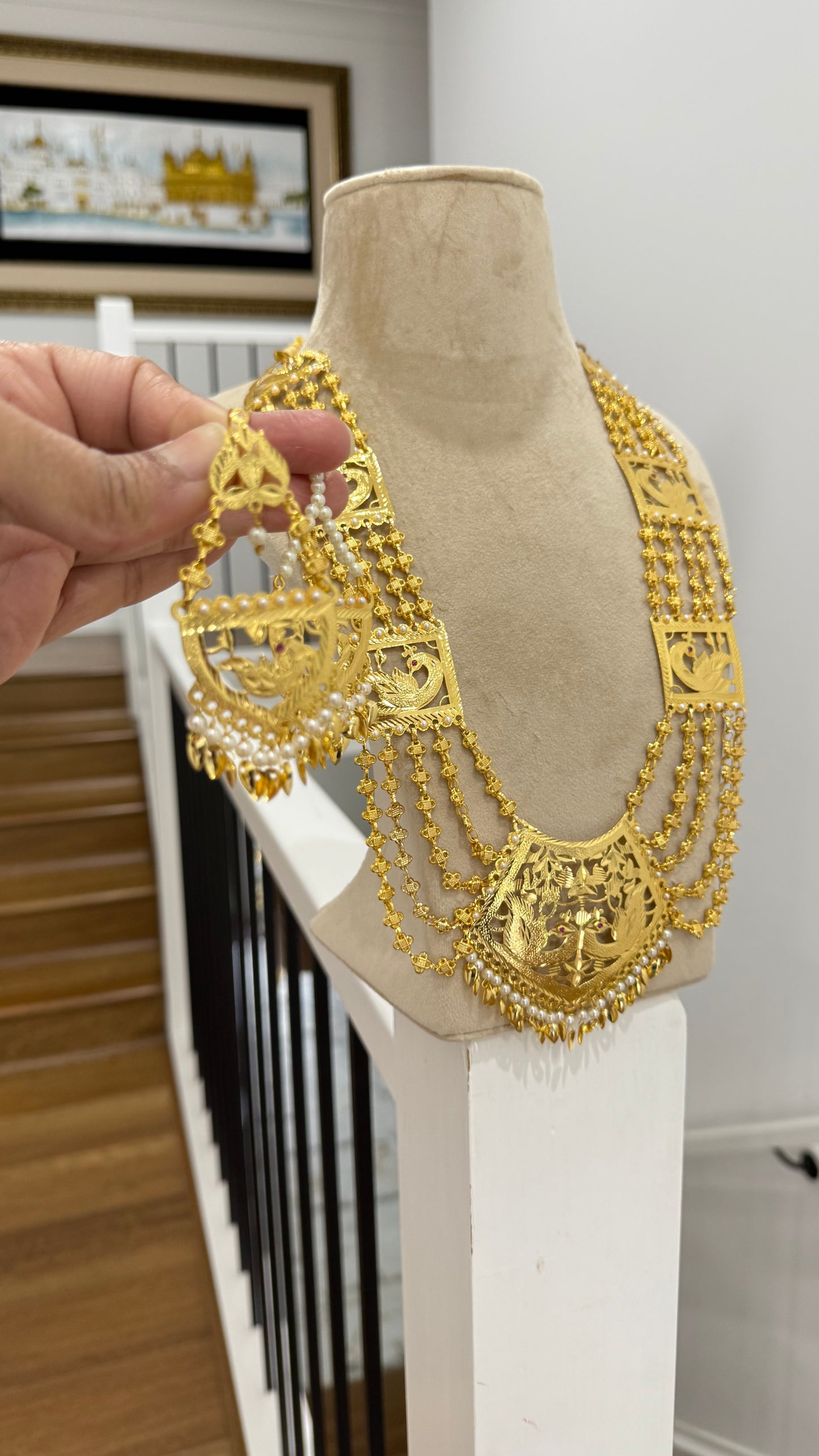 Micro Gold Plated Raani Haar – Traditional Indian Bridal Necklace Set