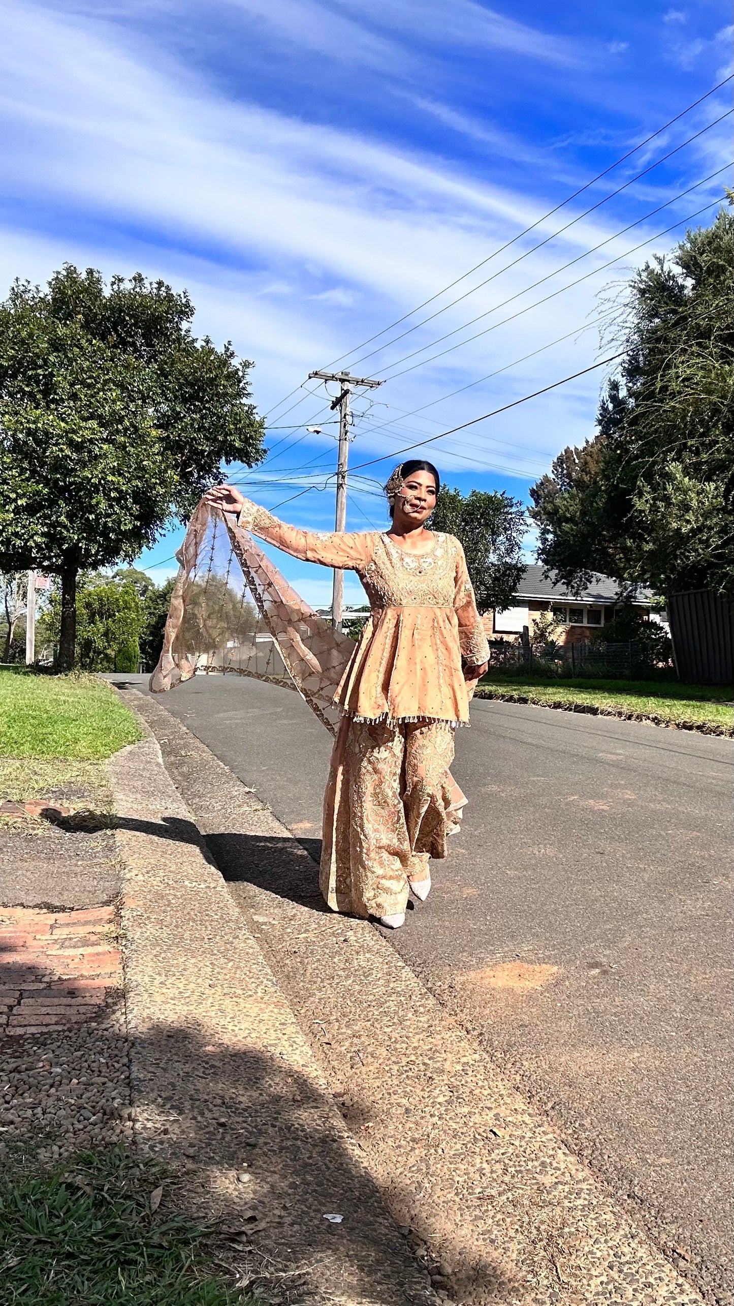 party wear suit pakistani outfit peplum style with loose palazo