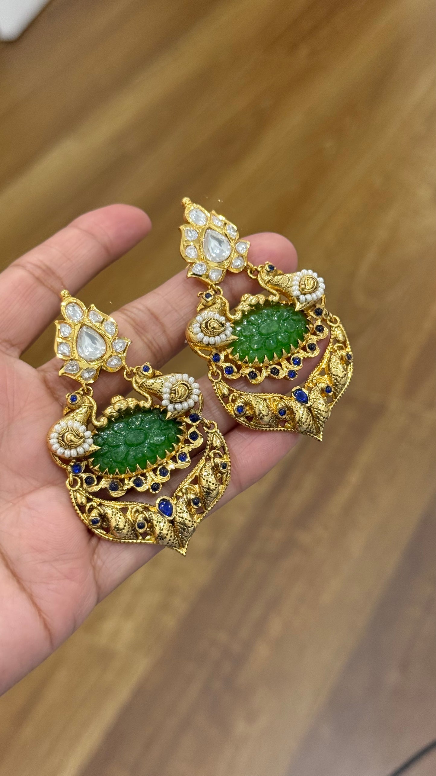Antique Look Gold Plated Earrings