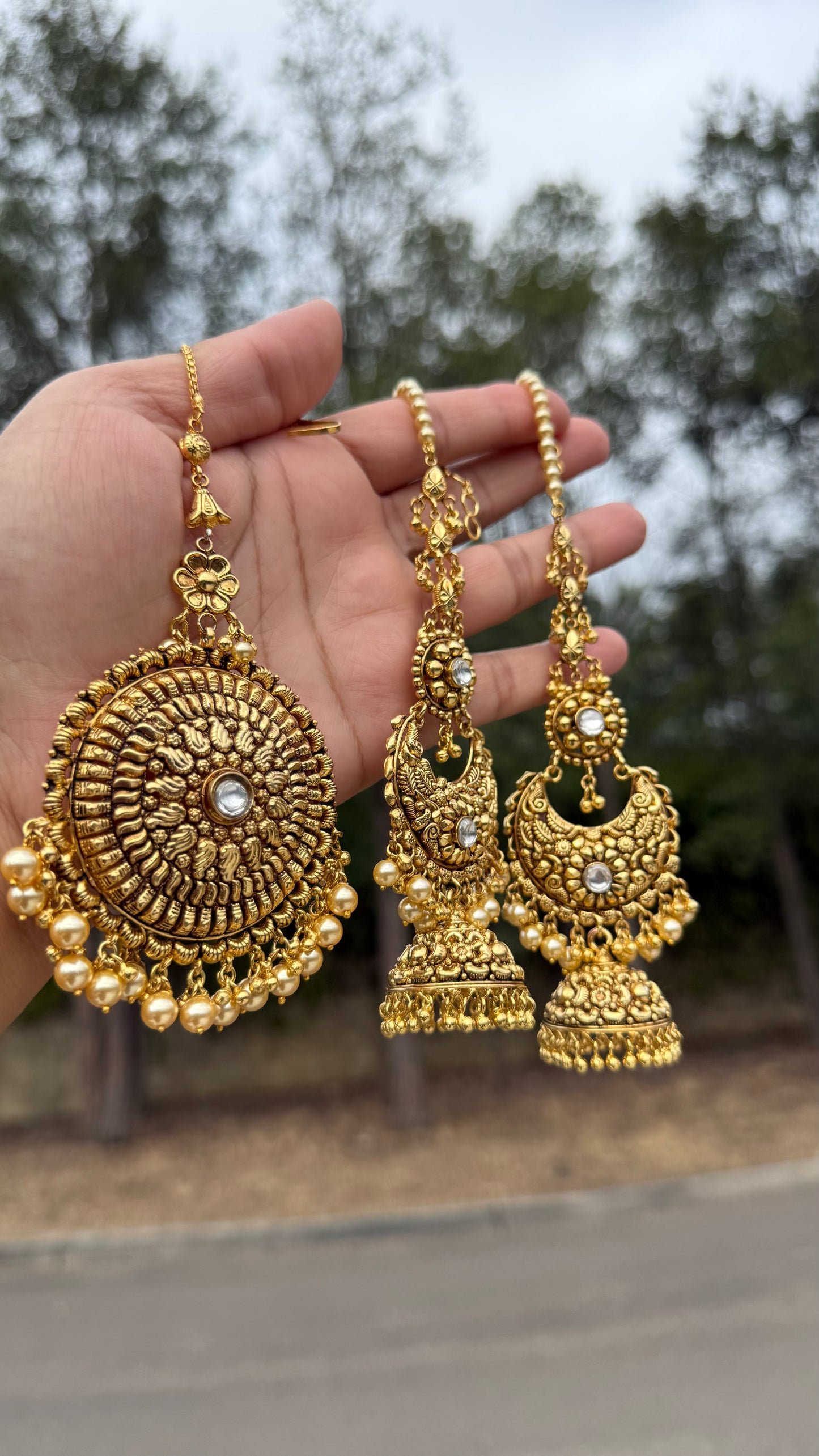 Gold plated earrings Sandookh collection