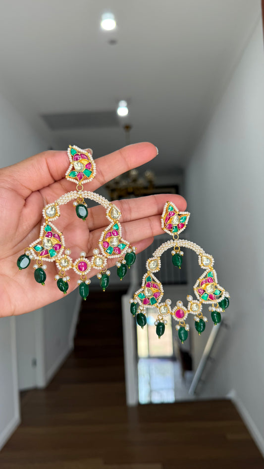 Pachi Kundan earrings