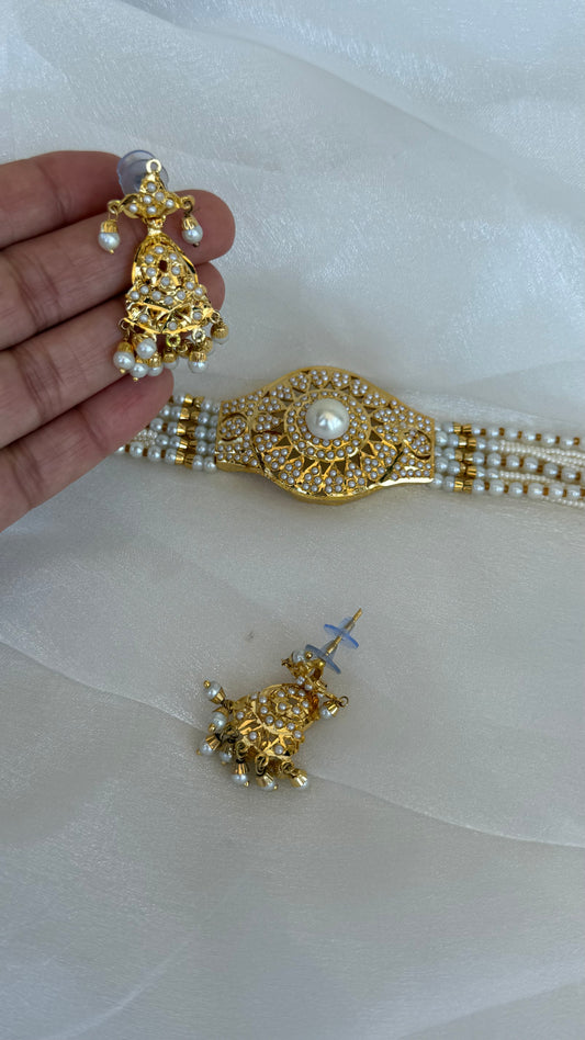 Real jadau gold plated necklace