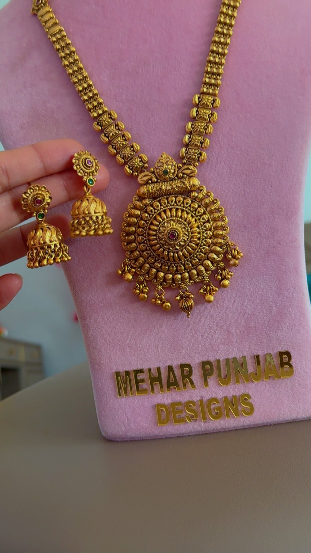 Antique Look Raani Haar – Traditional Bridal Necklace Set sandookh collection