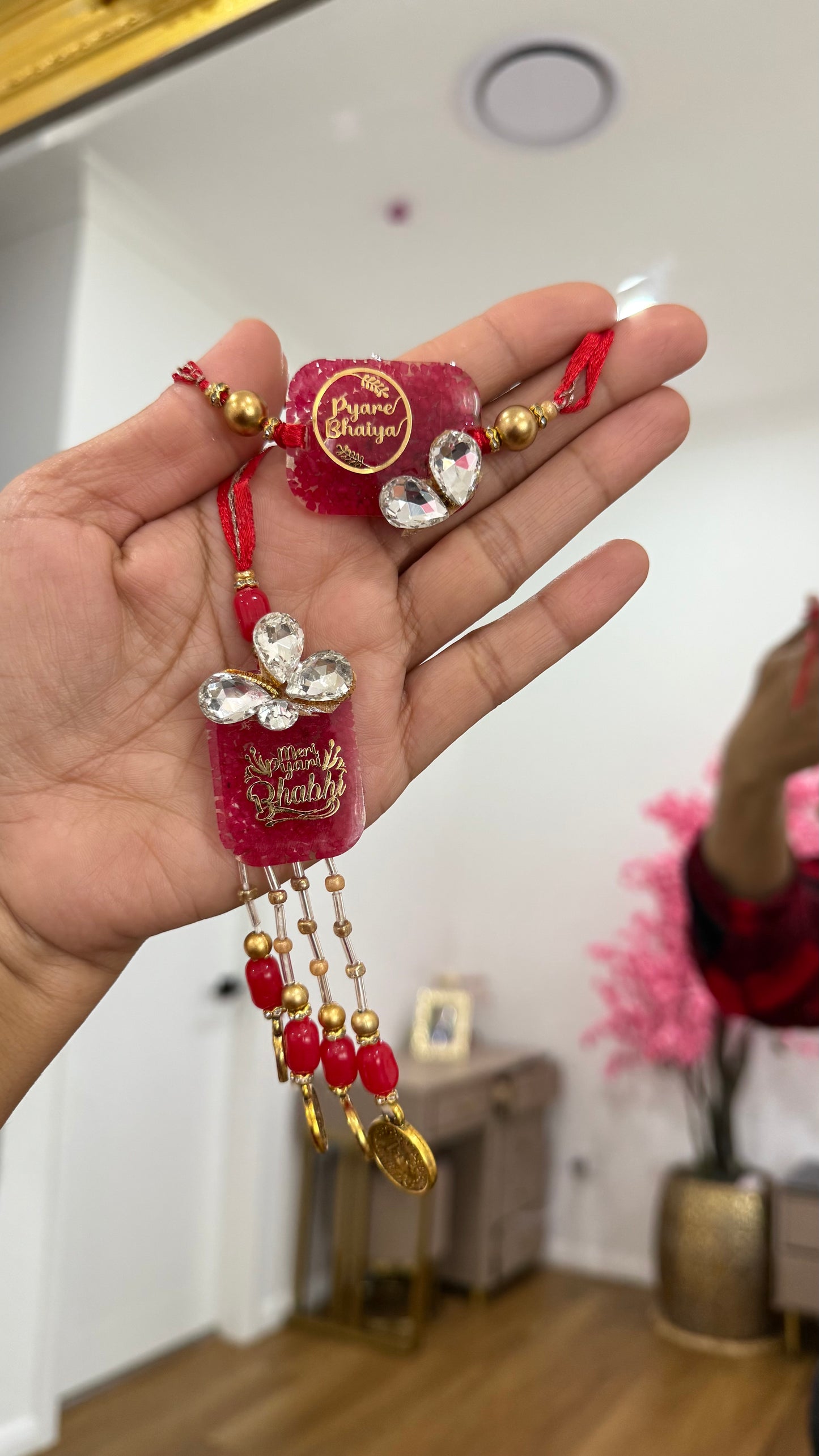 Premium Rakhi for Bhabi and Brother Combo