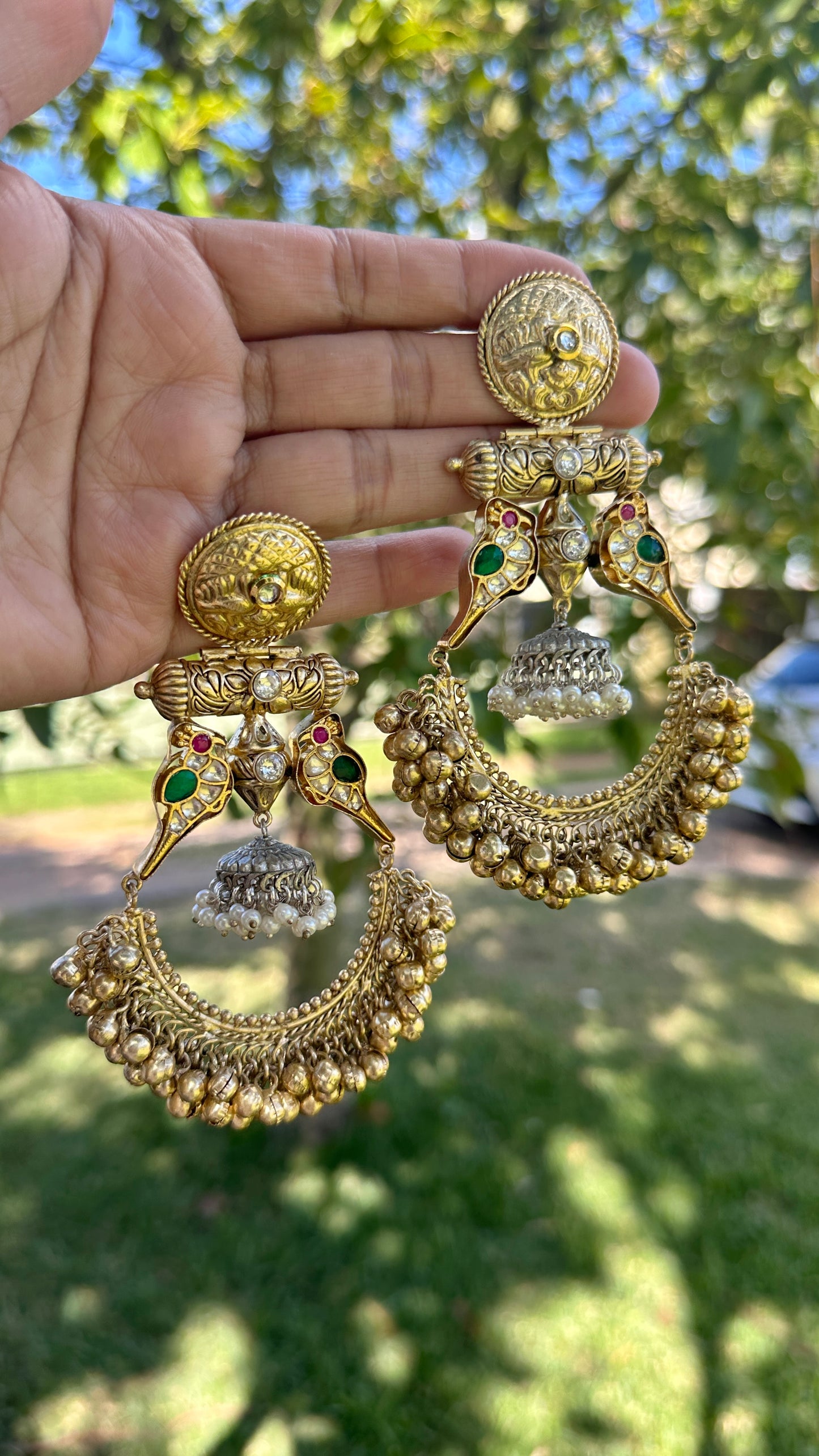 sabyasachi inspired banjara earrings oversized german silver