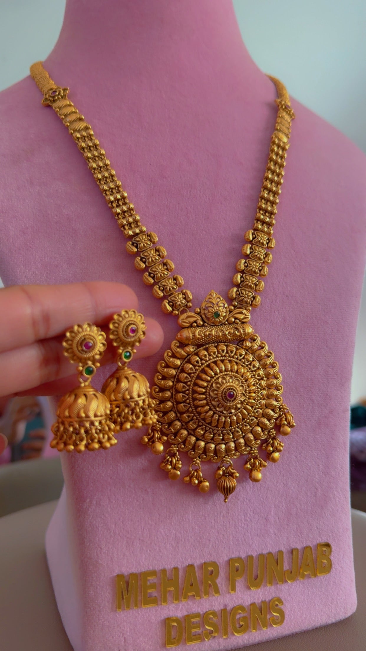 Antique Look Raani Haar – Traditional Bridal Necklace Set sandookh collection