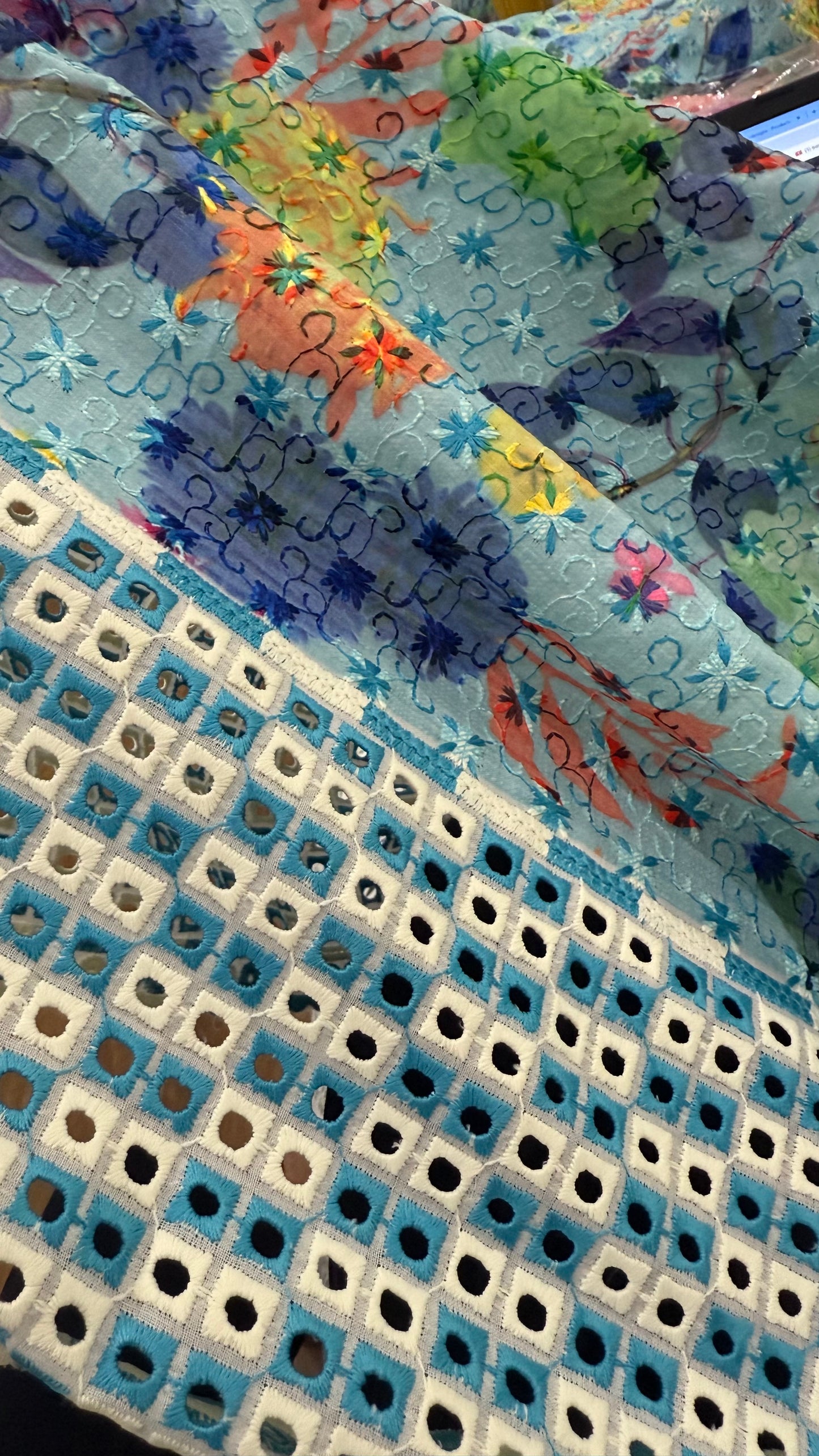 Chikankari Floral Cotton Dress for Women – Summer Wear