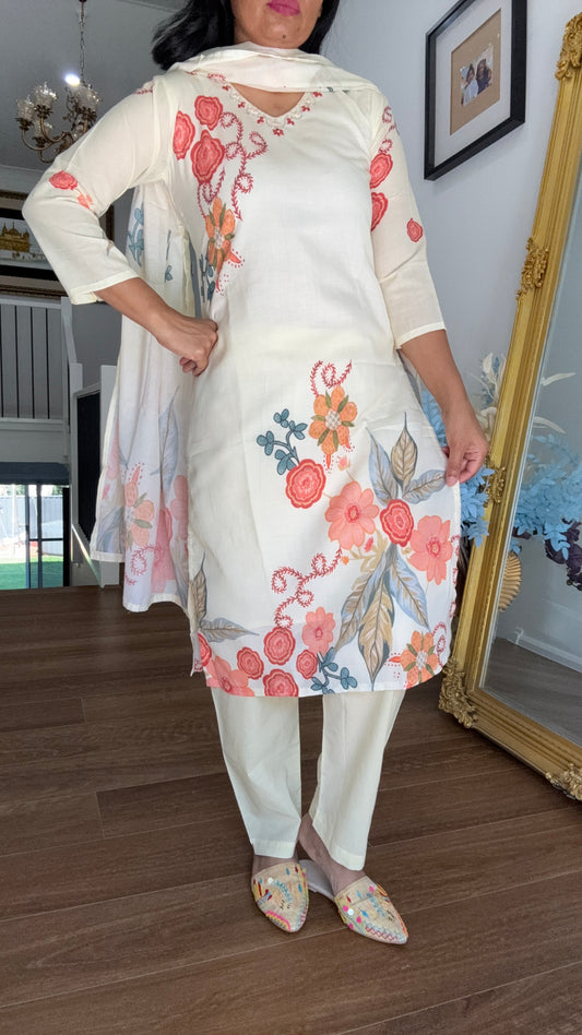 mal cotton suit with palazo and dupatta summer wear