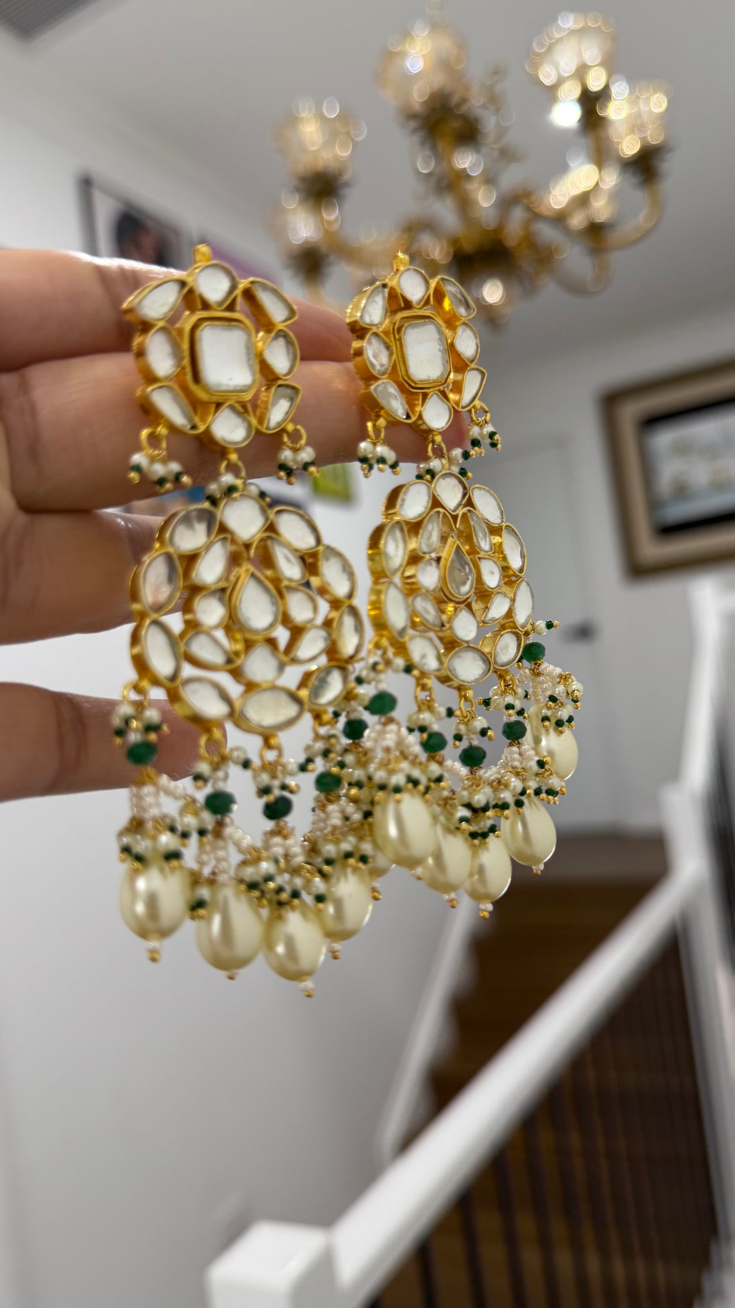 Pachi Kundan earrings