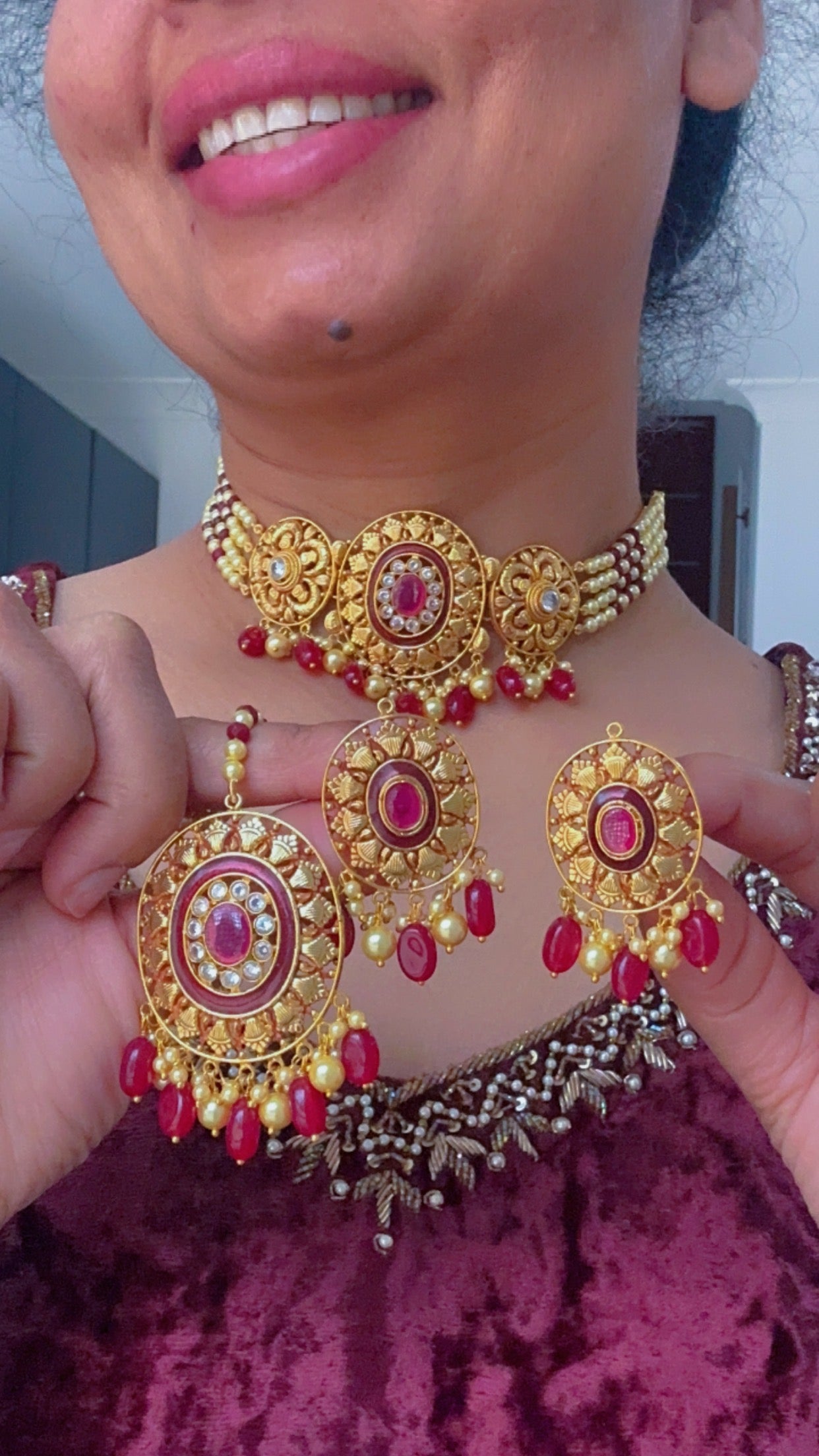 Gold-plated necklace for women
