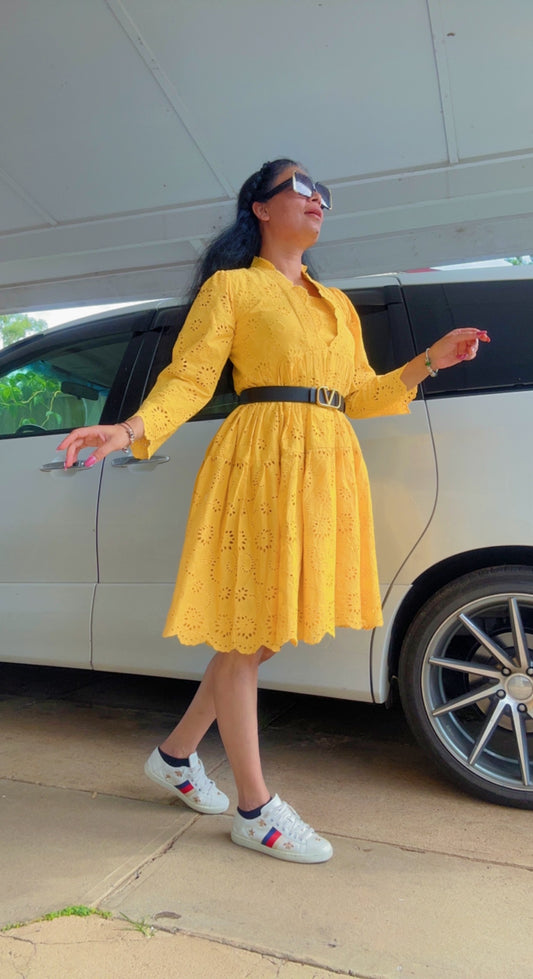 Chikankari cotton short outfit