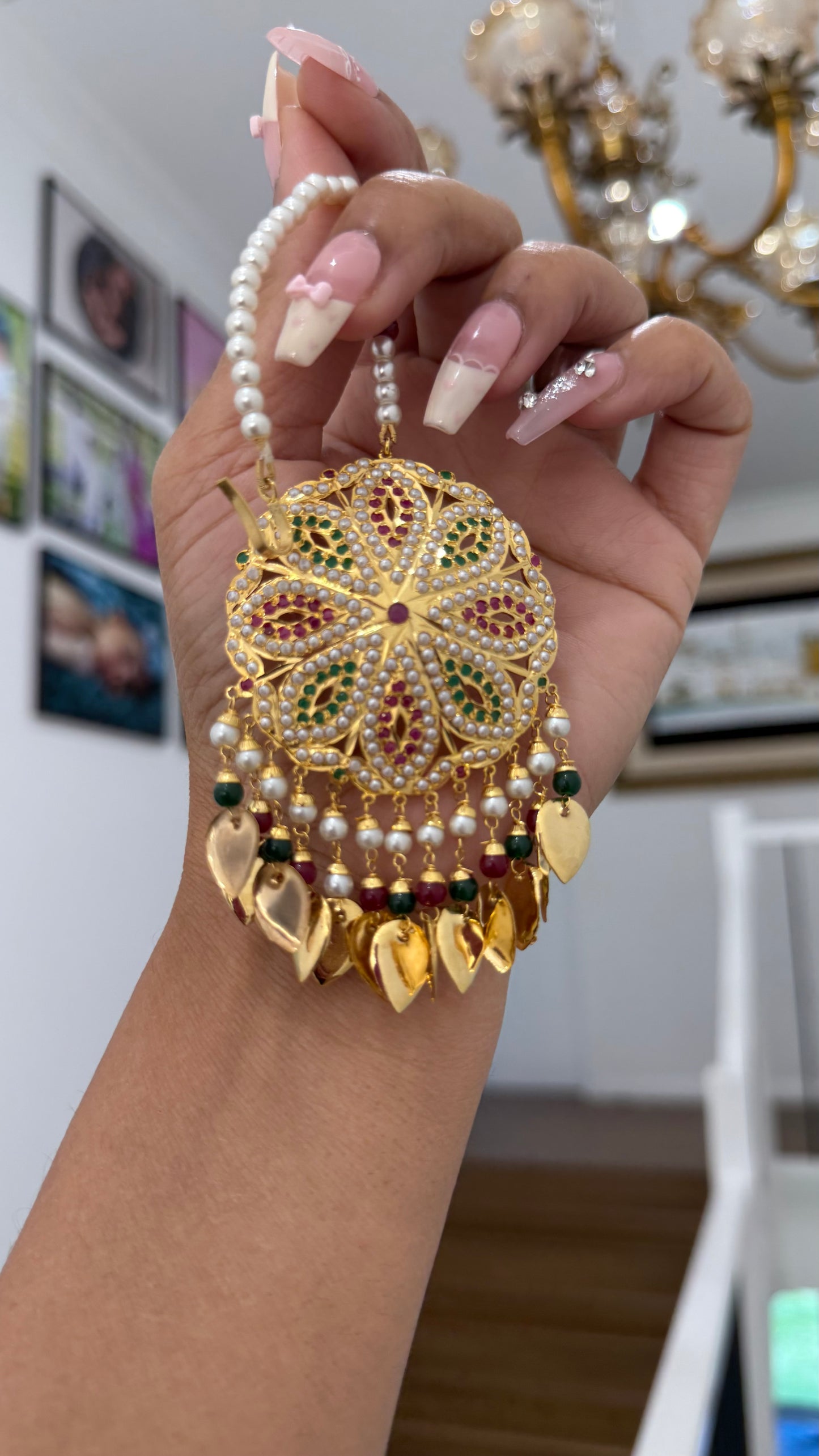 Real Jadau Gold Plated tikka