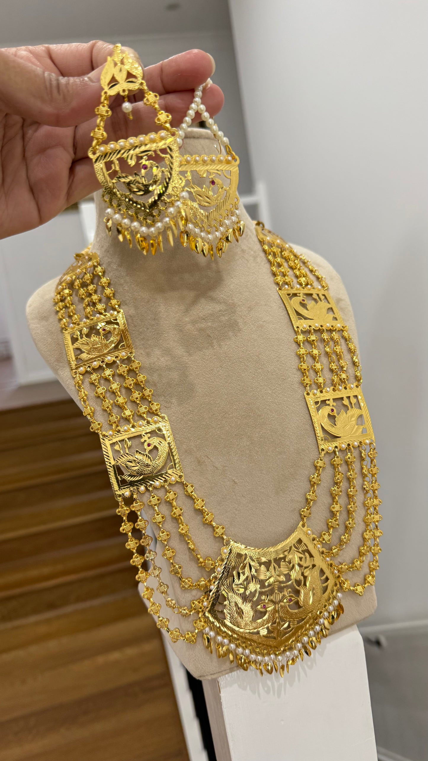 Micro Gold Plated Raani Haar – Traditional Indian Bridal Necklace Set