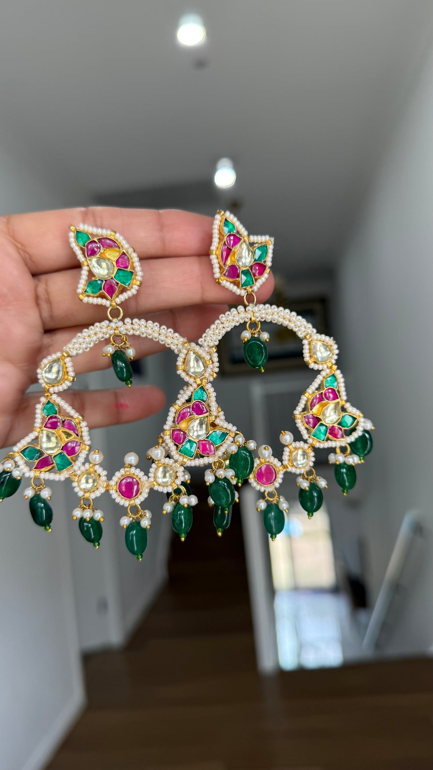 Pachi Kundan earrings
