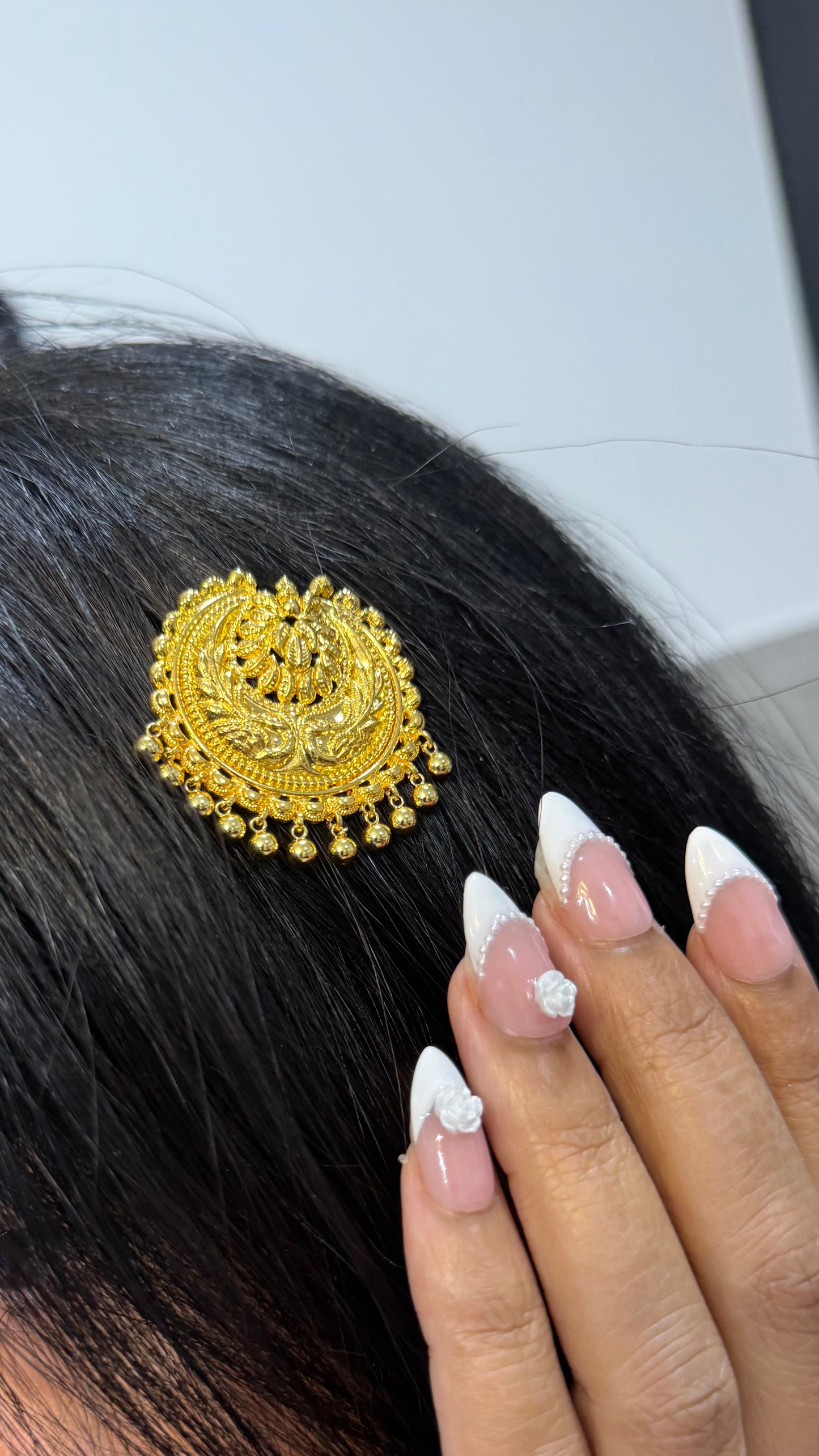 Gold plated hair clip (sui ) sandookh collection