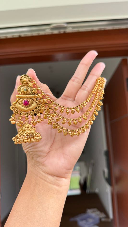 Antique gold plated earrings Sandookh collection