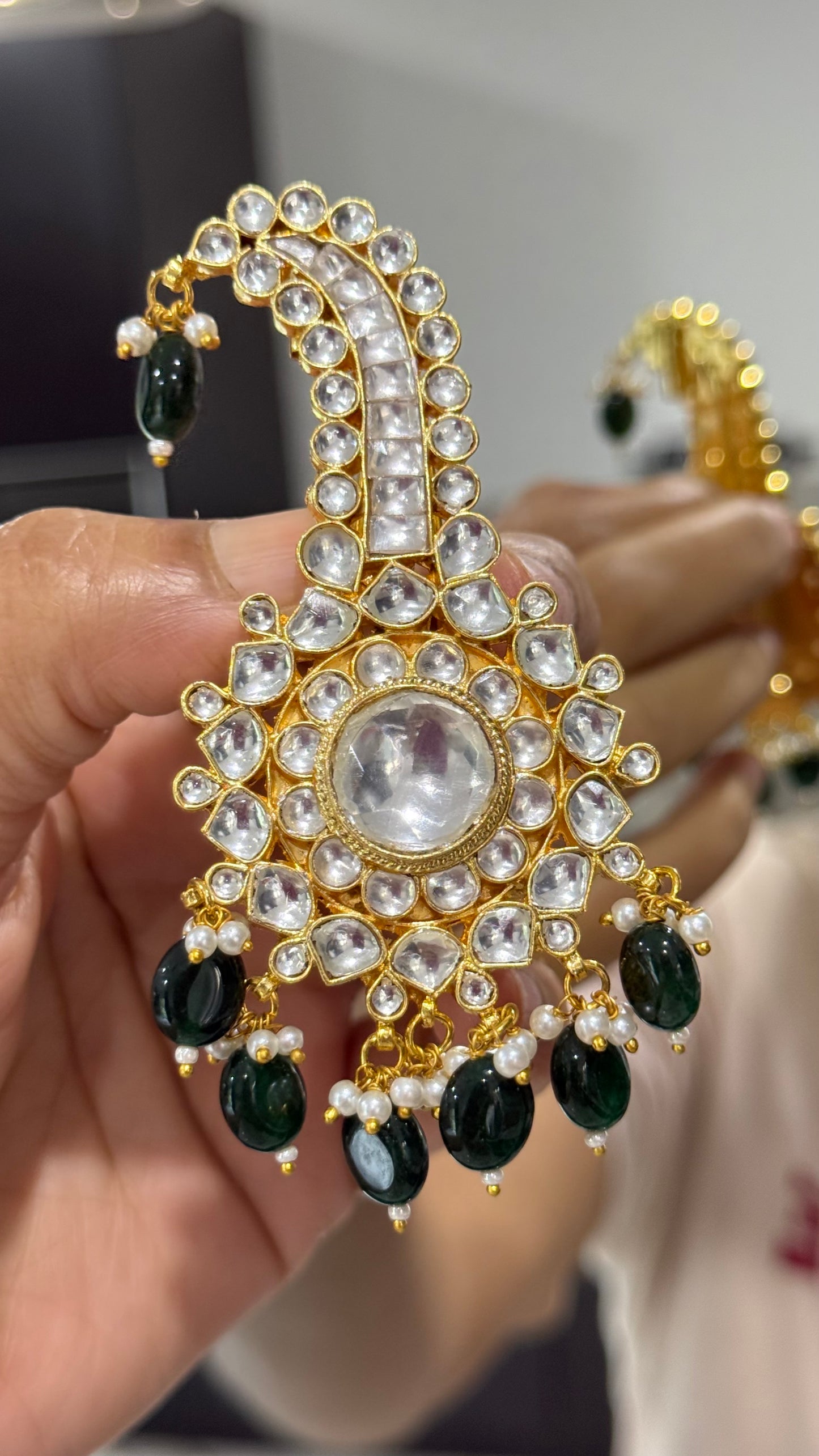 Handcrafted Wedding Kalgi Pachi – Groom/Men Turban Accessory | Gold-Plated | Mehar Punjab Designs