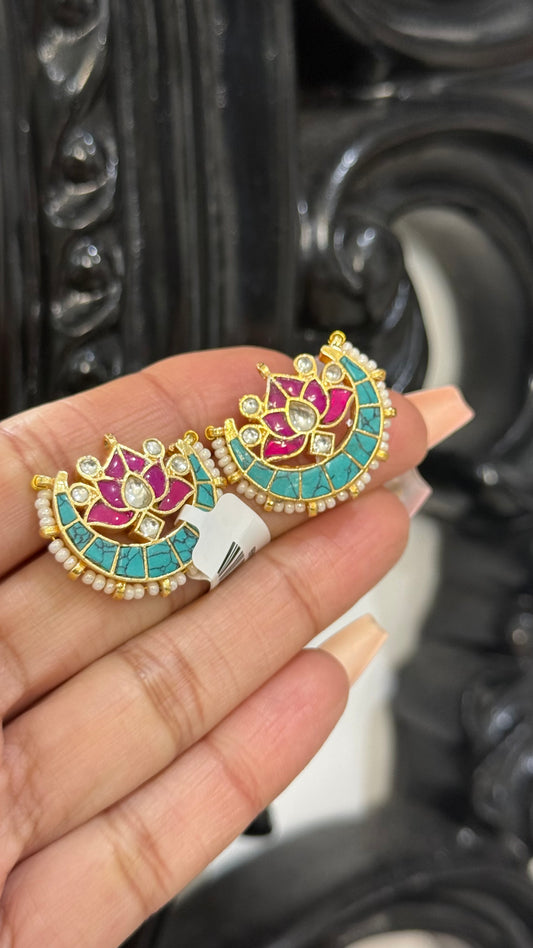 Premium Pachi Kundan stud Earrings