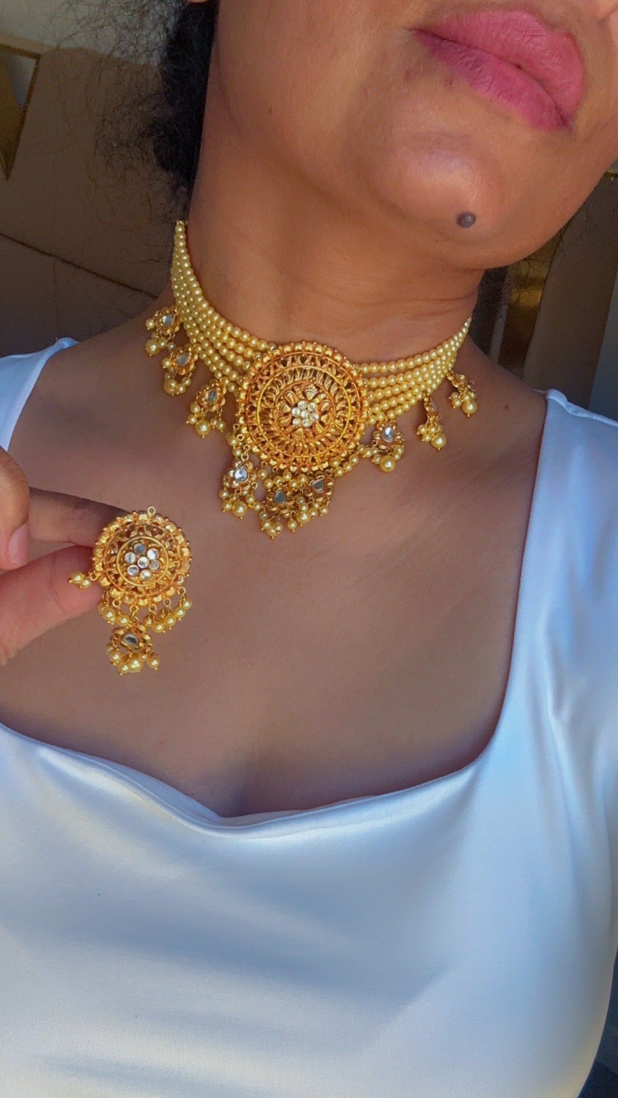 Gold plated necklace Sandookh collection