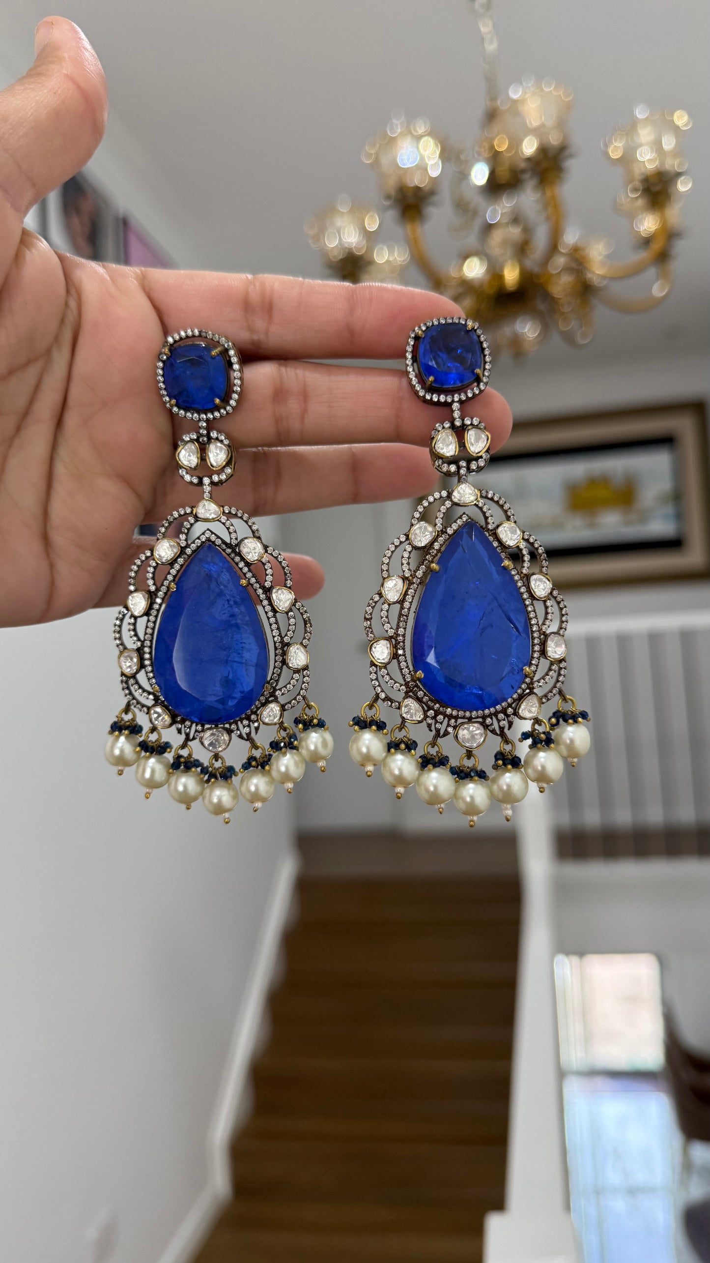 Designer Kundan Earrings Inspired by Bollywood Fashion