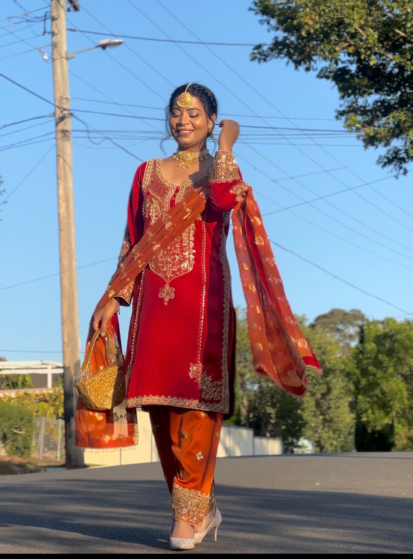 Elegant Indian Salwar Suit with traditional embroidery