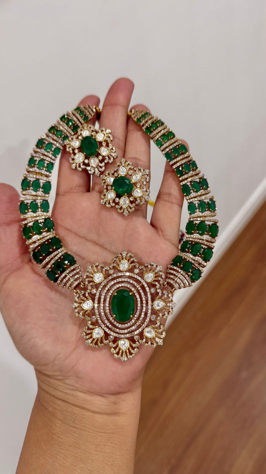 Elegant Moissanite Kundan Necklace