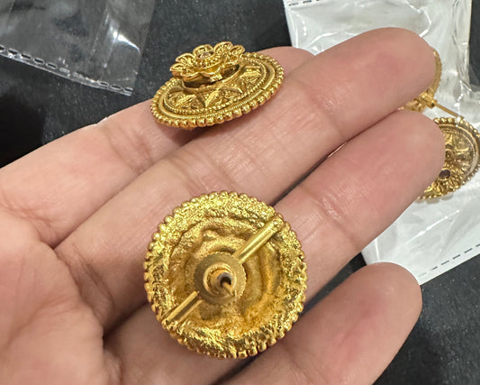 antique gold look studs